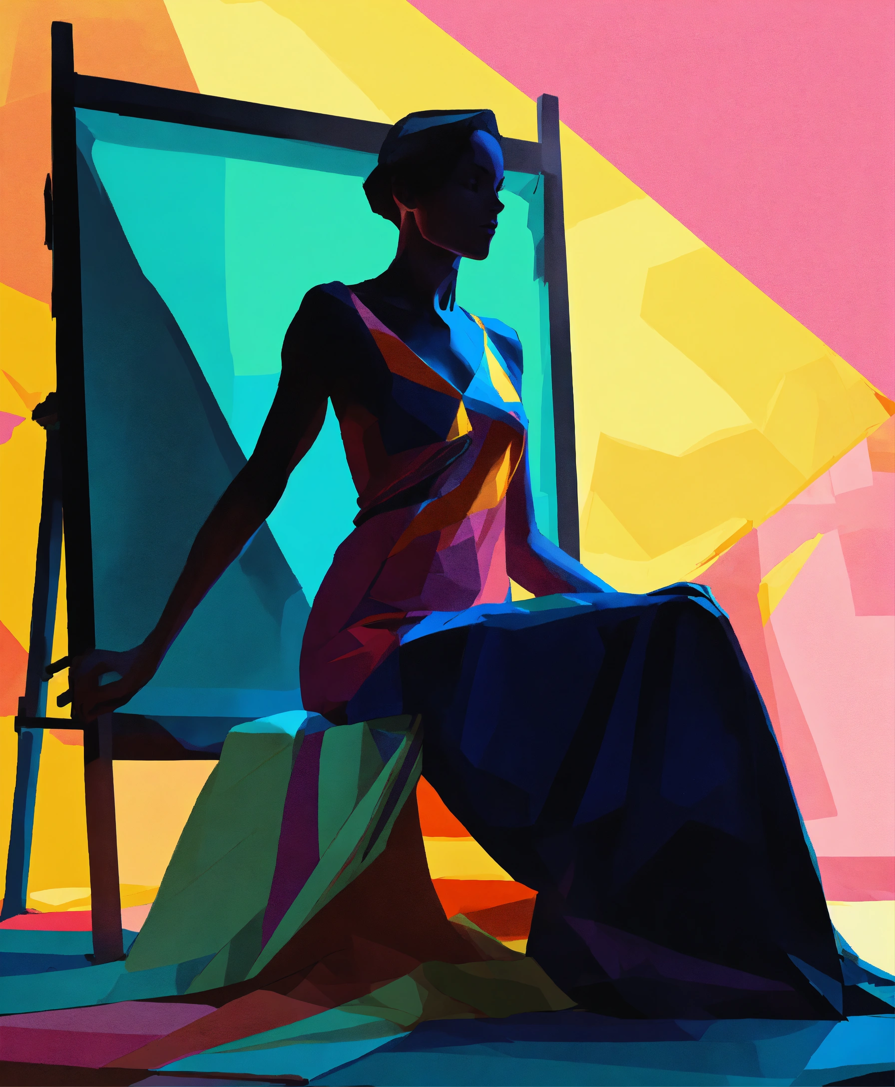 Lexica - Life drawing Art model striking a provacative pose for an ...