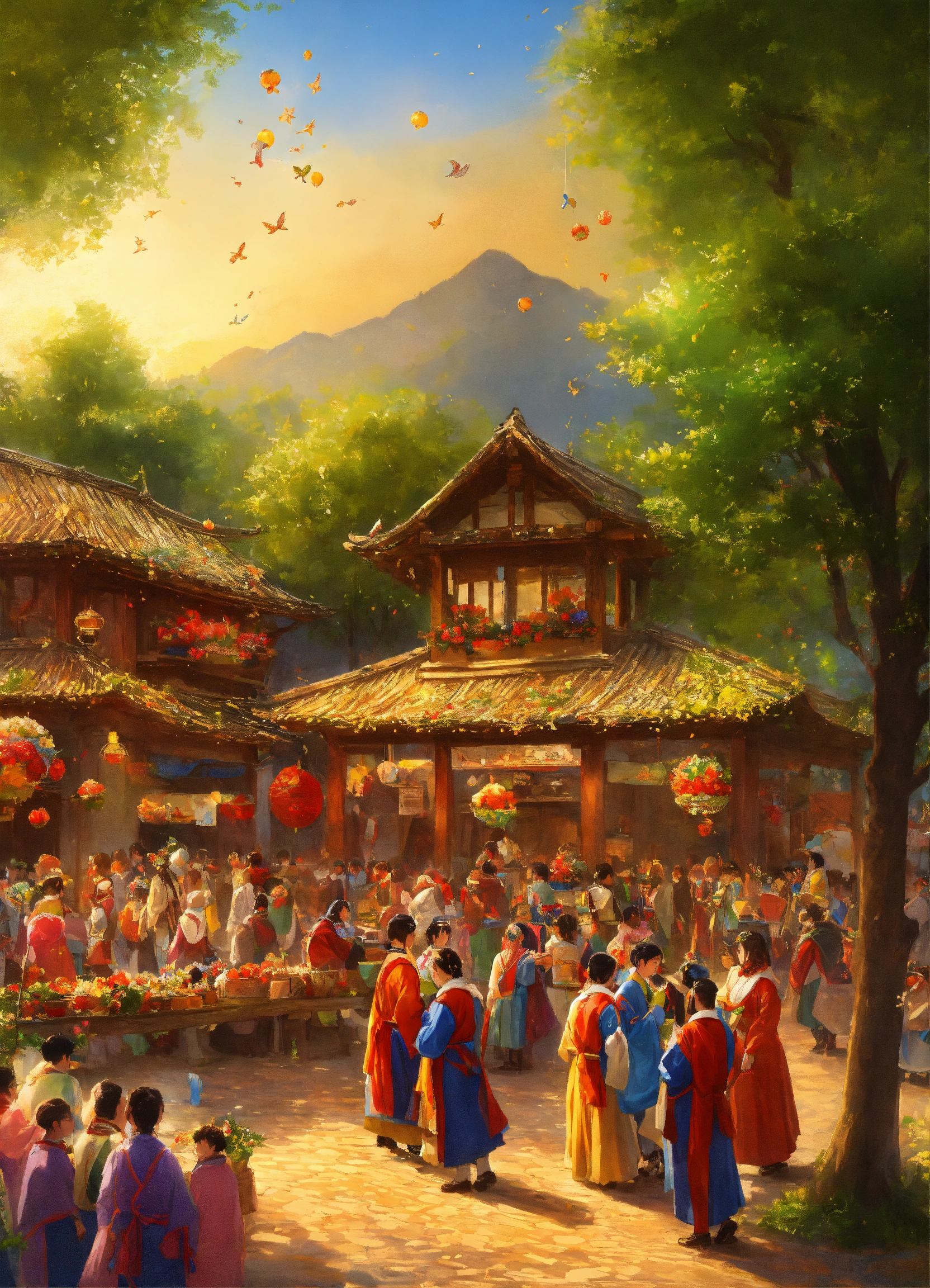 Lexica - In the village square, a grand festival was planned to ...