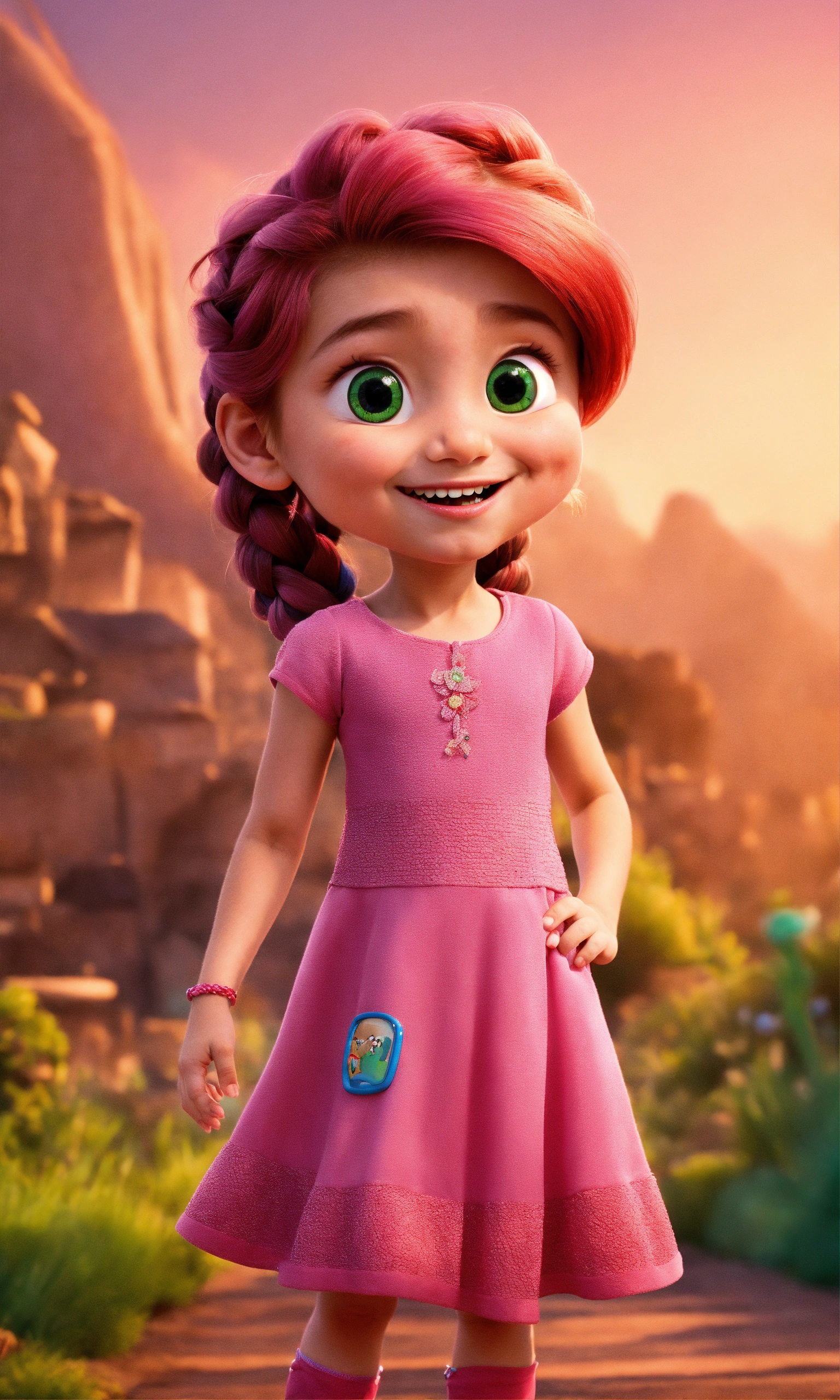 Lexica A girl 6 years old called Talah has missing teeth wearing a