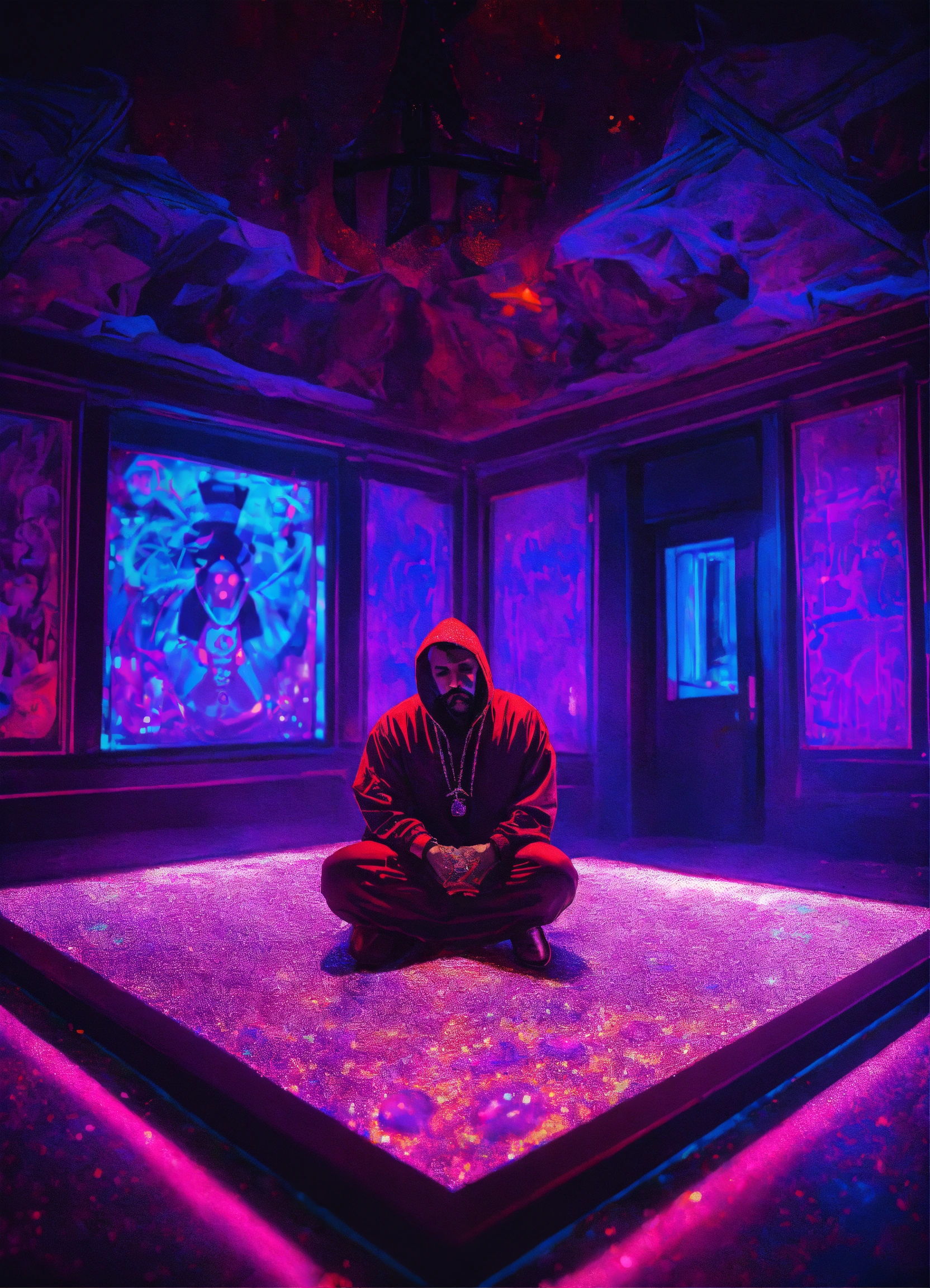 Lexica - Perfect focus Ghostface 2 diamond neon black light DMT demon ...