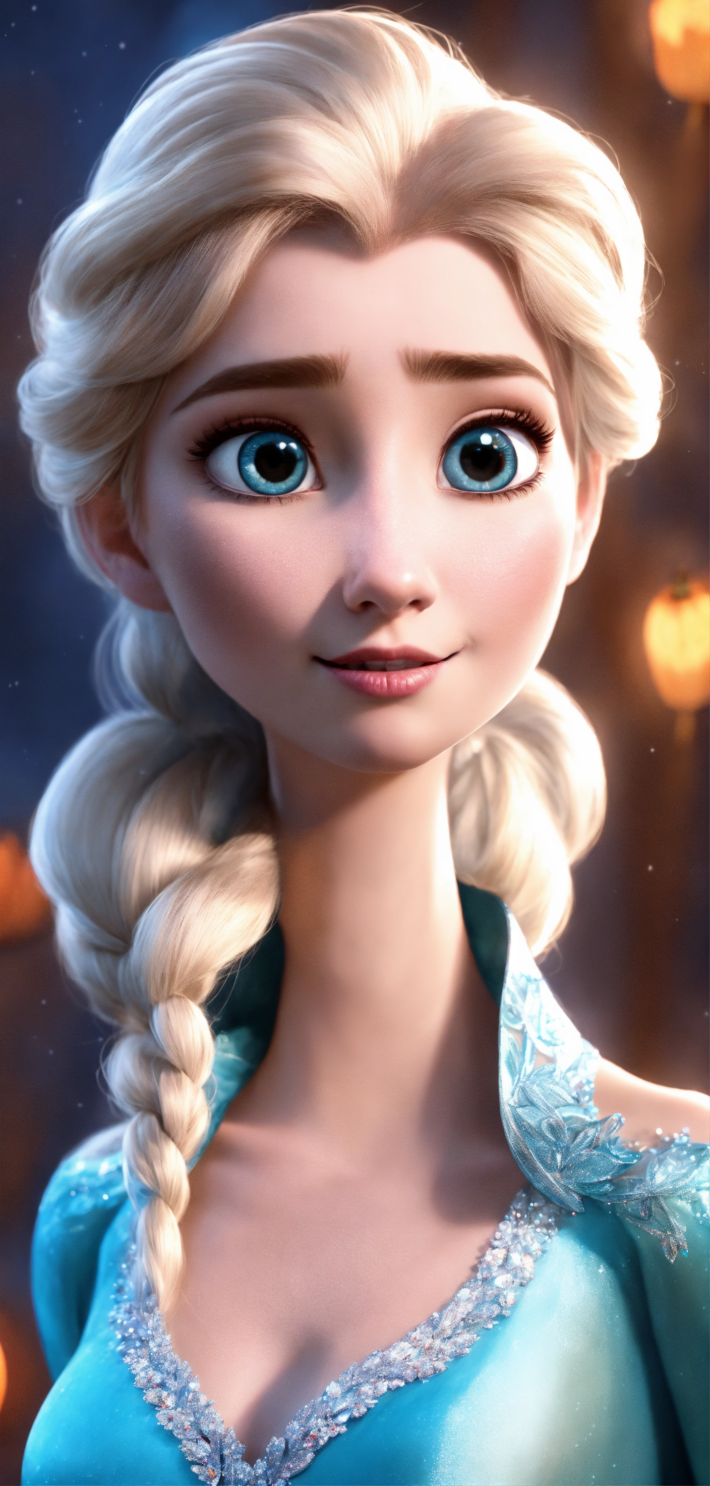 Lexica - Elsa from Frozen as a supercentenarian, cartoon effect ...