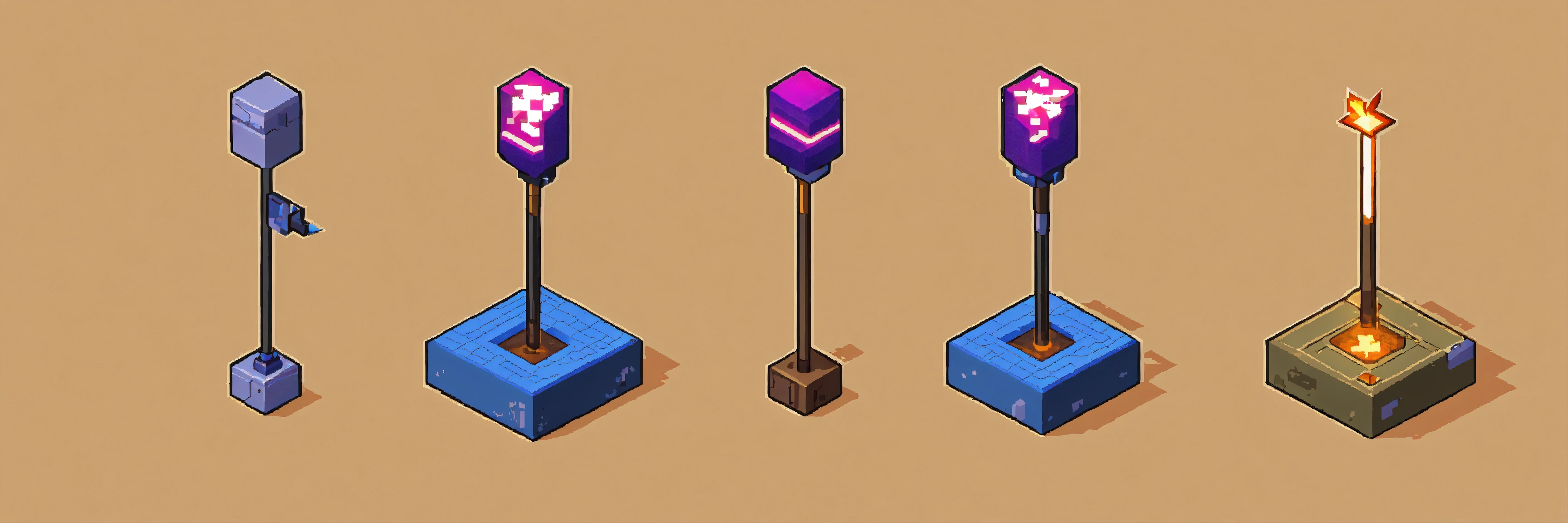 Lexica - Isometric. low-tech Weapon progression upgrade graphic. rock ...