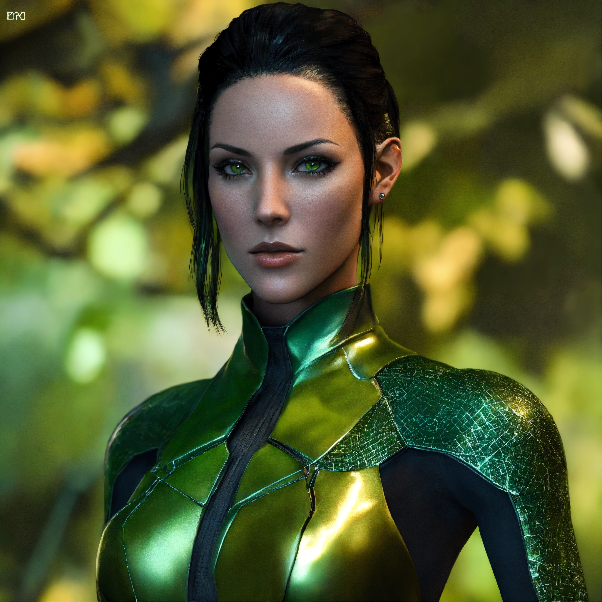 Lexica - A frontal, realistic, female avatar of Trinity from Matrix