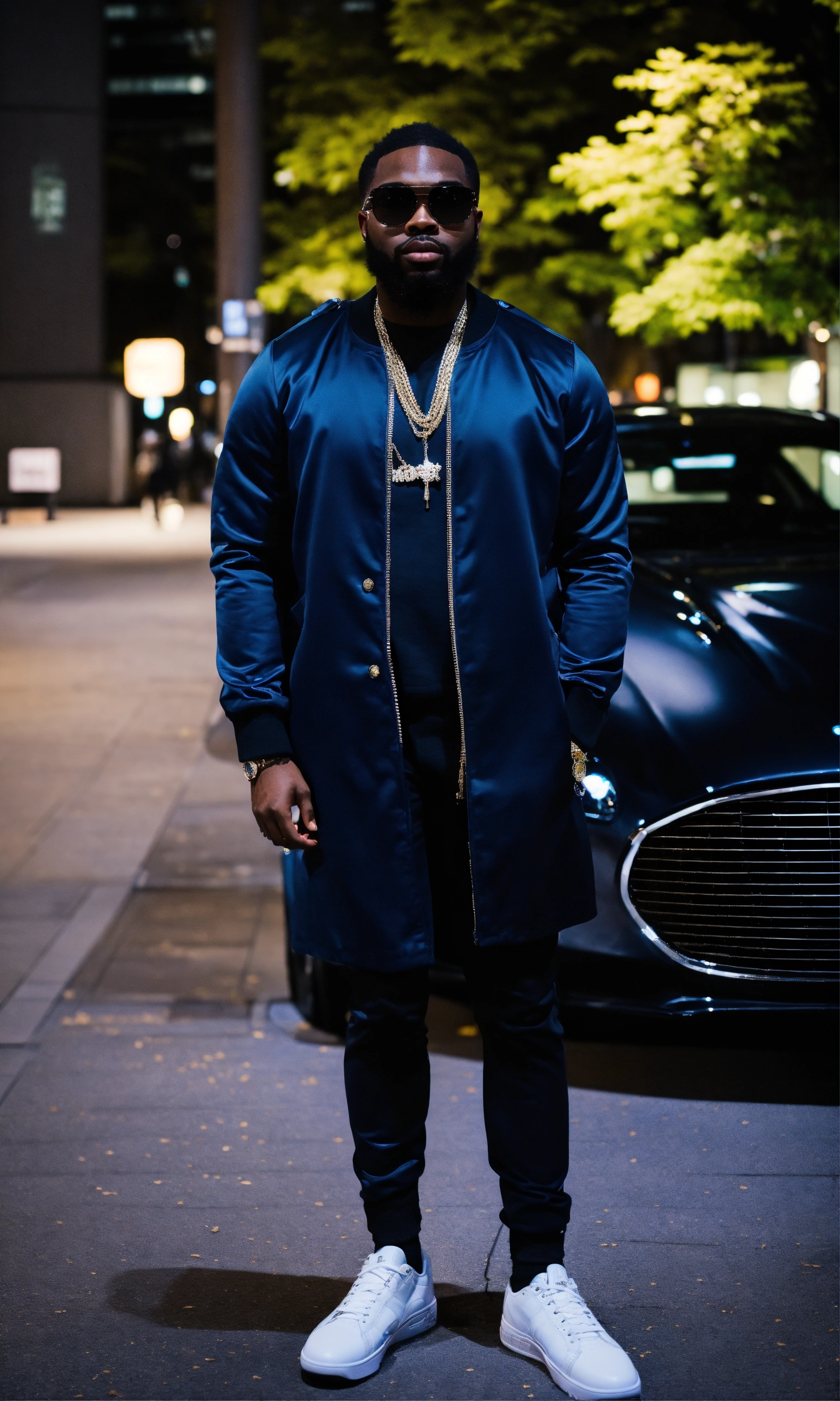 Lexica - Damso à Tokyo vue de loin, dans une tenue de luxe, avec une ...