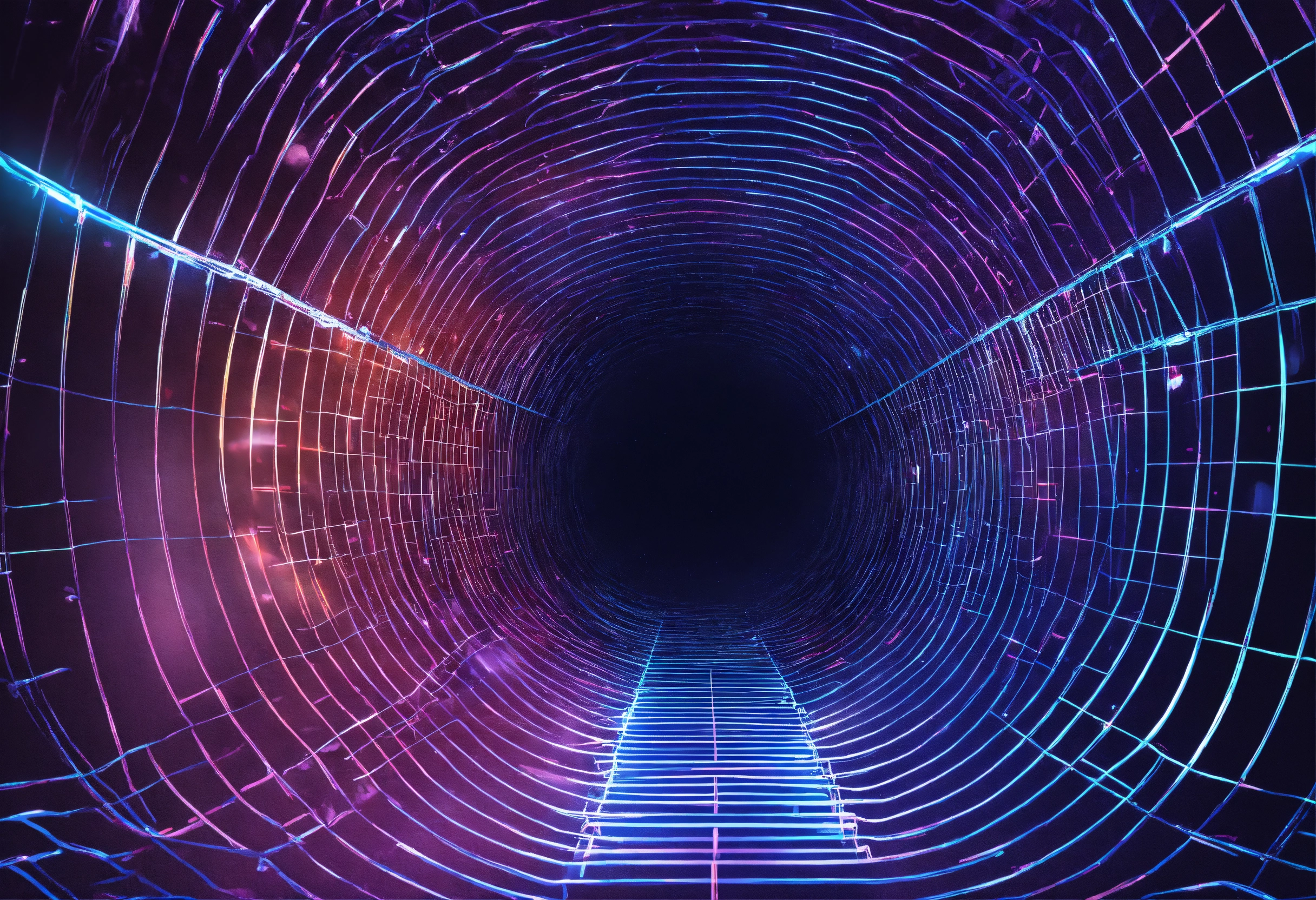 Lexica - Vector abstract wireframe tunnel vector wormhole 3d portal ...