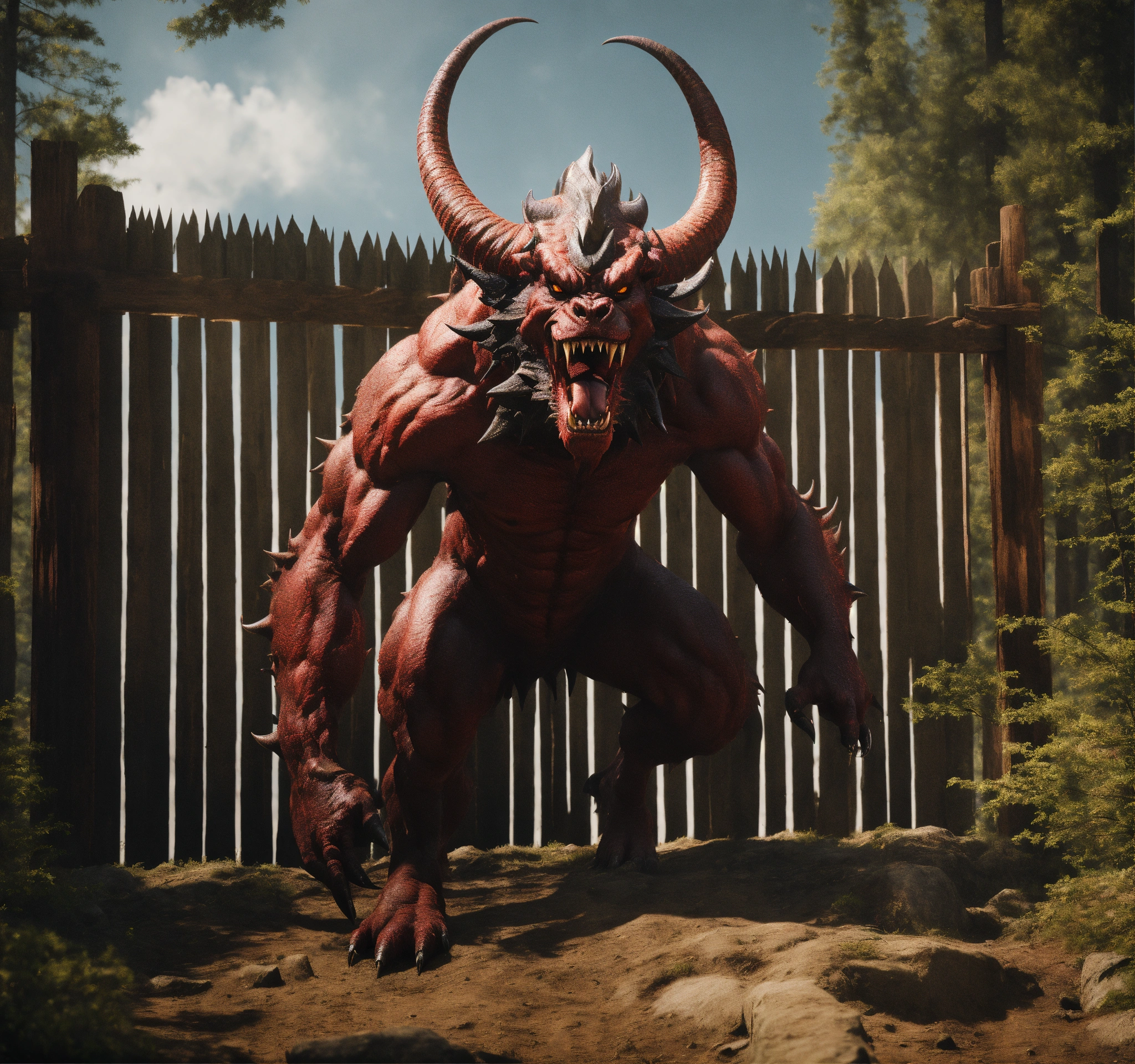 Lexica - Body Shot, ultra realistic, daytime,, snarling large demon ...