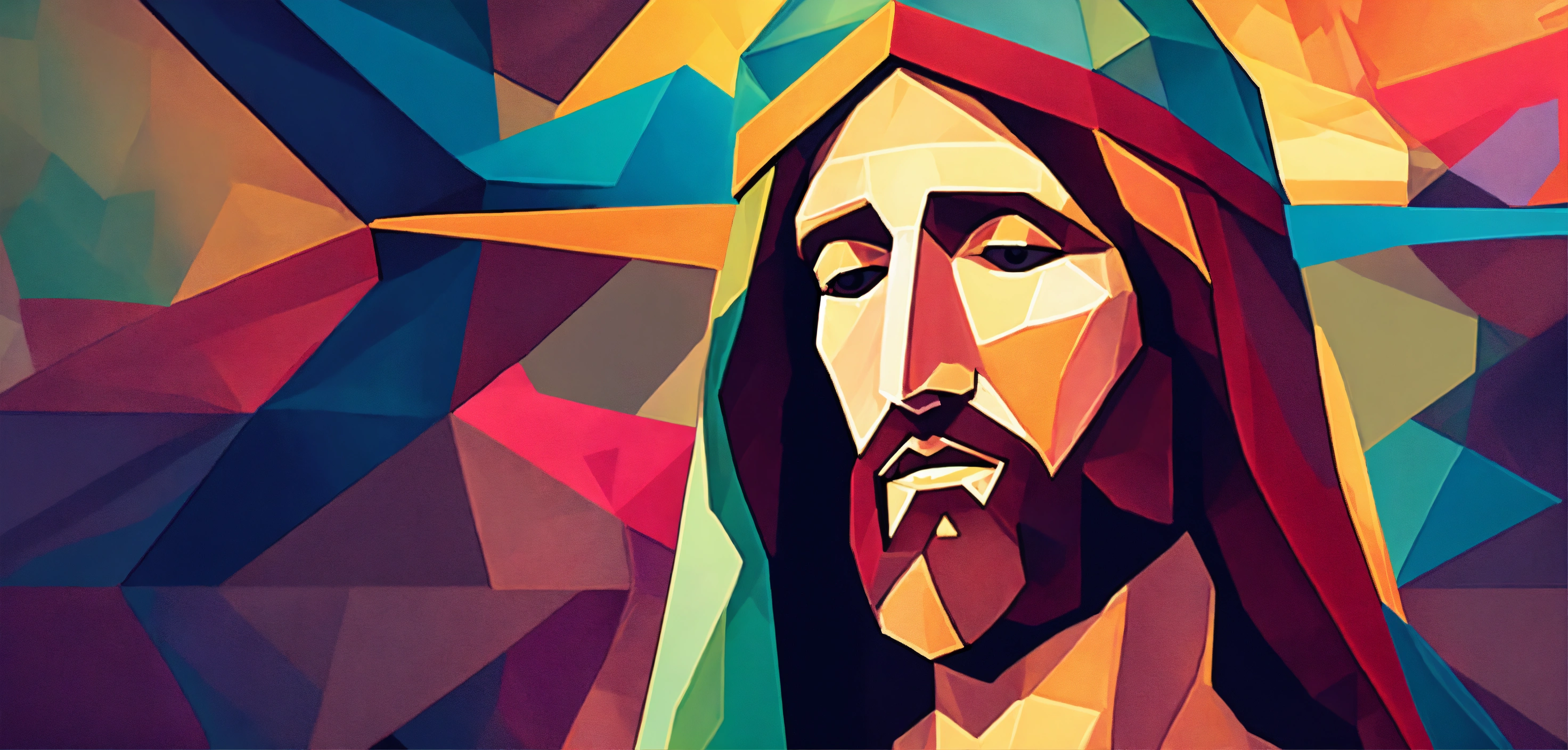 Lexica - Vector illustration in the style of modern polygonal art of a ...