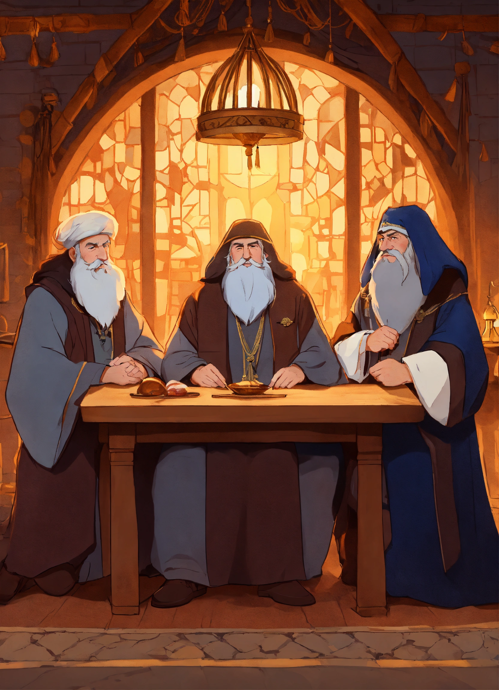 Lexica - Three Jews from the Middle Ages, righteous, with white beards ...