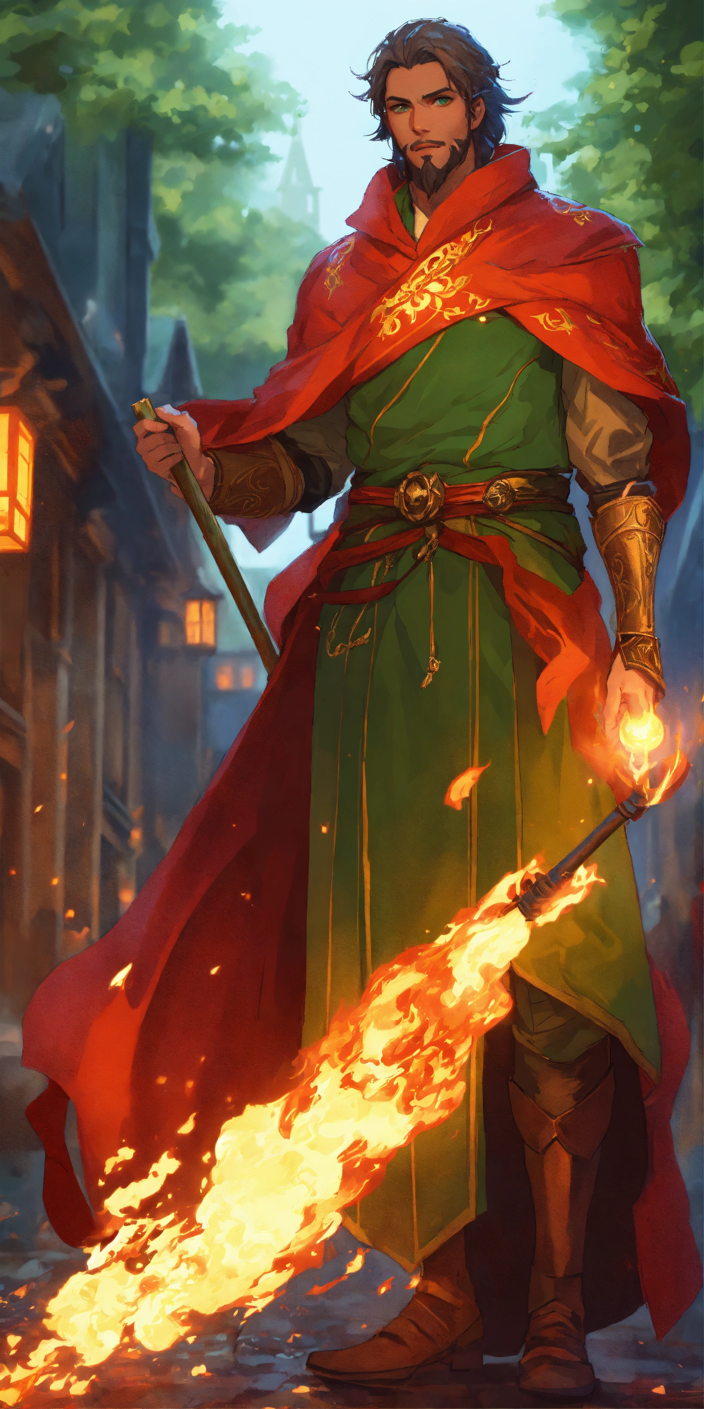 Lexica - Handsome, human, imperial male fire wizard with goatee ...
