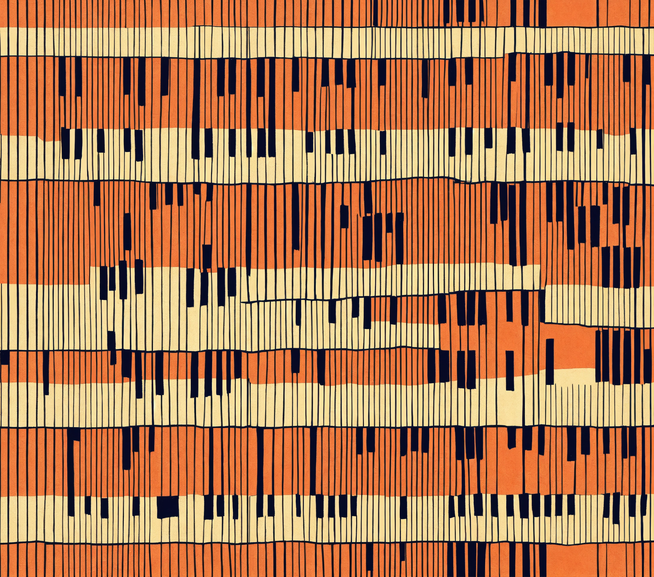 Lexica - Piano keys pattern, riso design