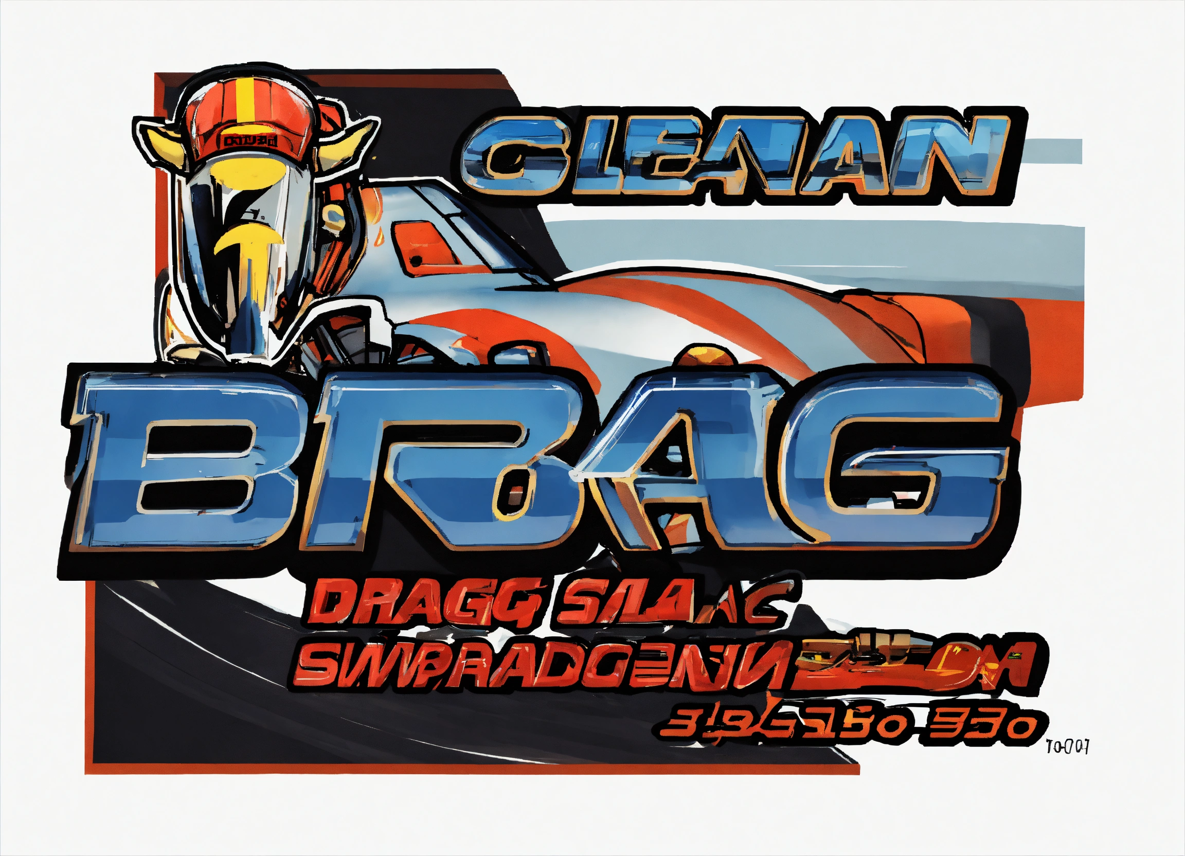 Lexica - Clean modern bike drag race car\ sticker