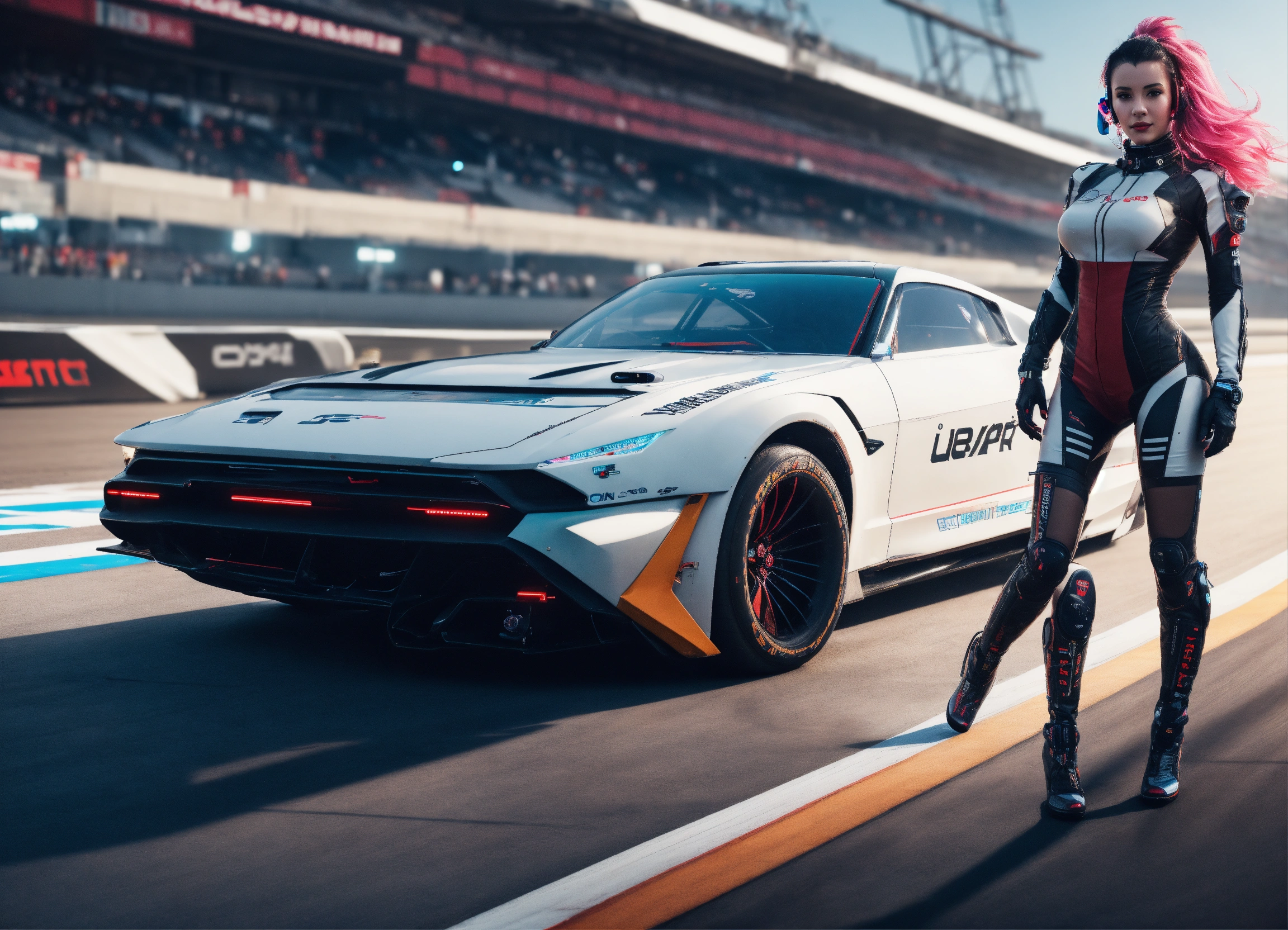 Lexica - Full body Photo, Cyberpunk Dream girl, futuristic cyber race ...