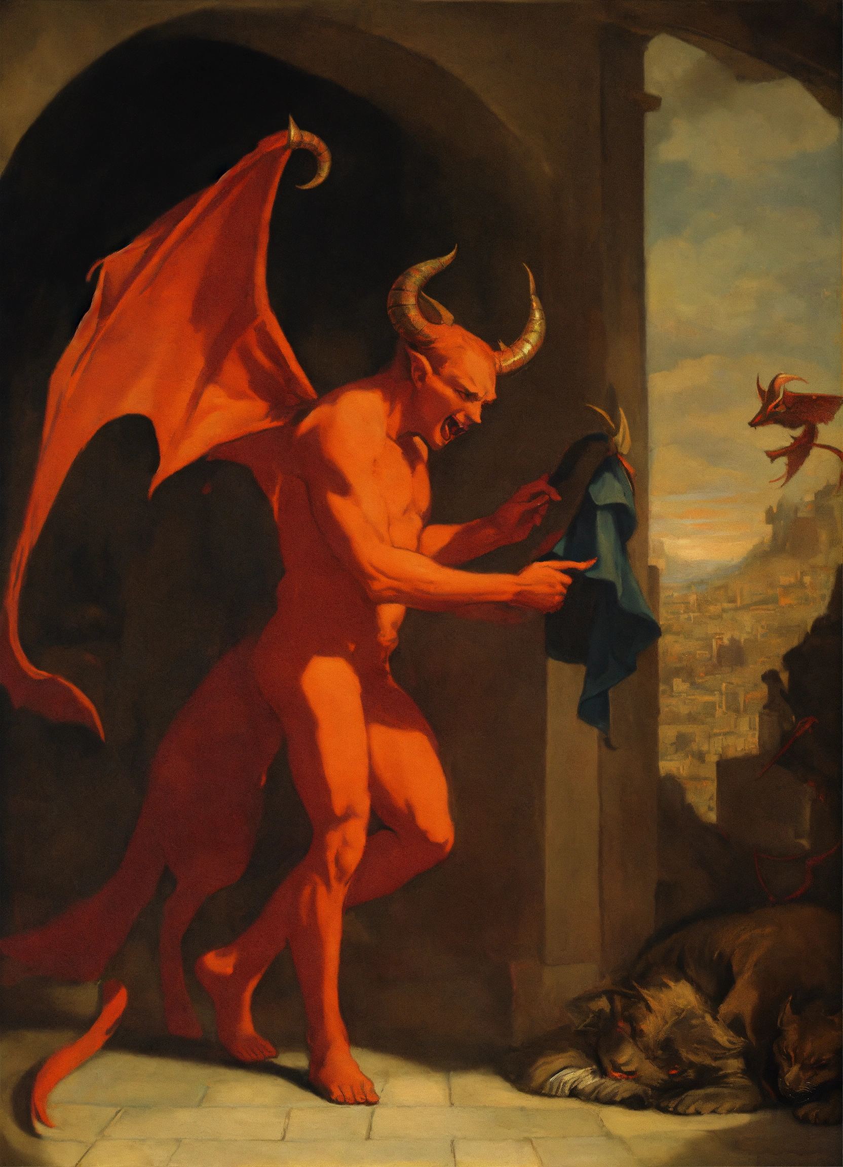 Lexica - The devil persuading someone