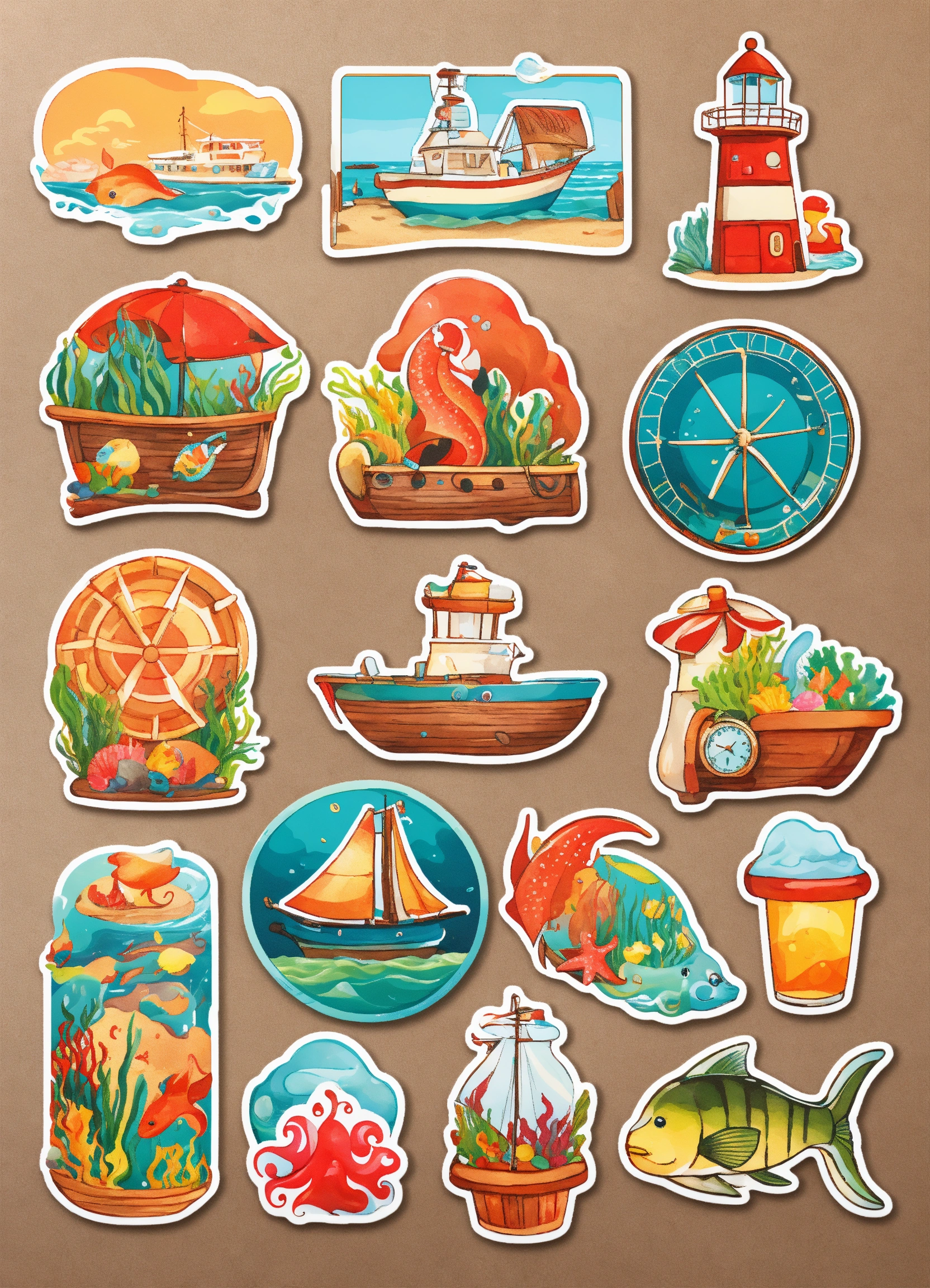 Lexica - Sea theme stickers