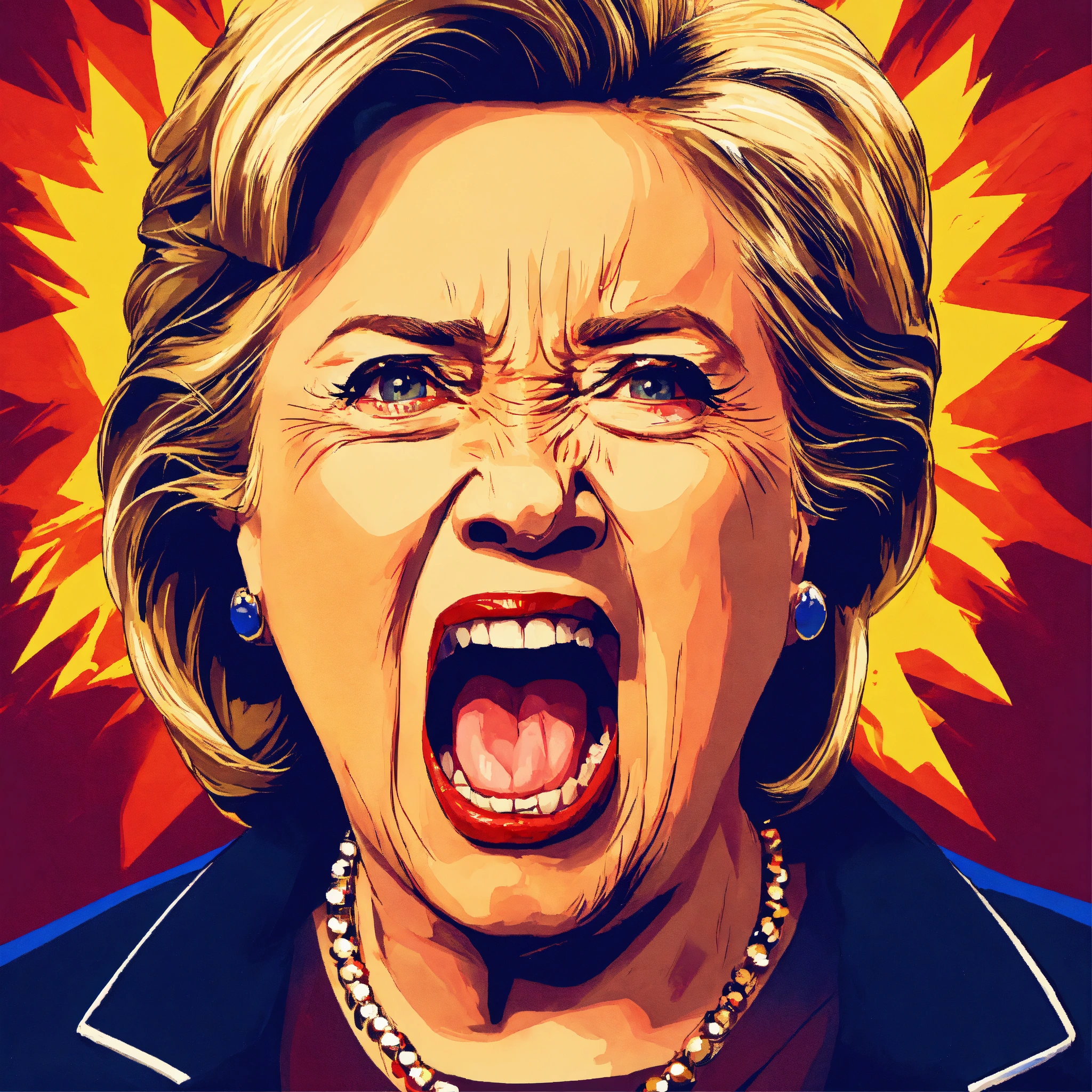 Lexica - Hillary clinton mad angry yelling