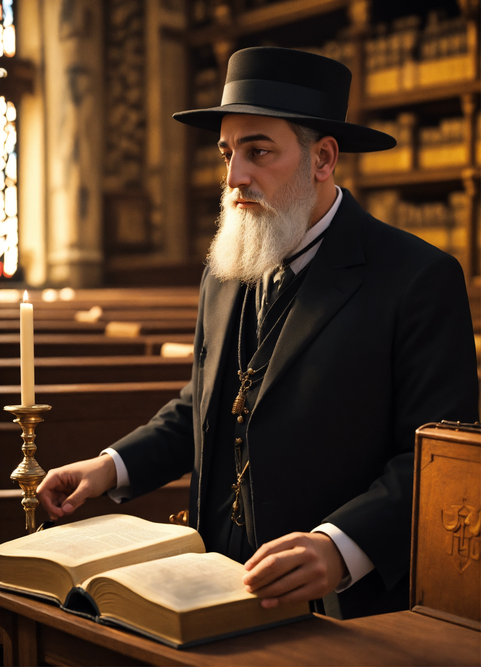 Lexica - A group of medieval Hasidic Jews from a medieval Jewish town ...