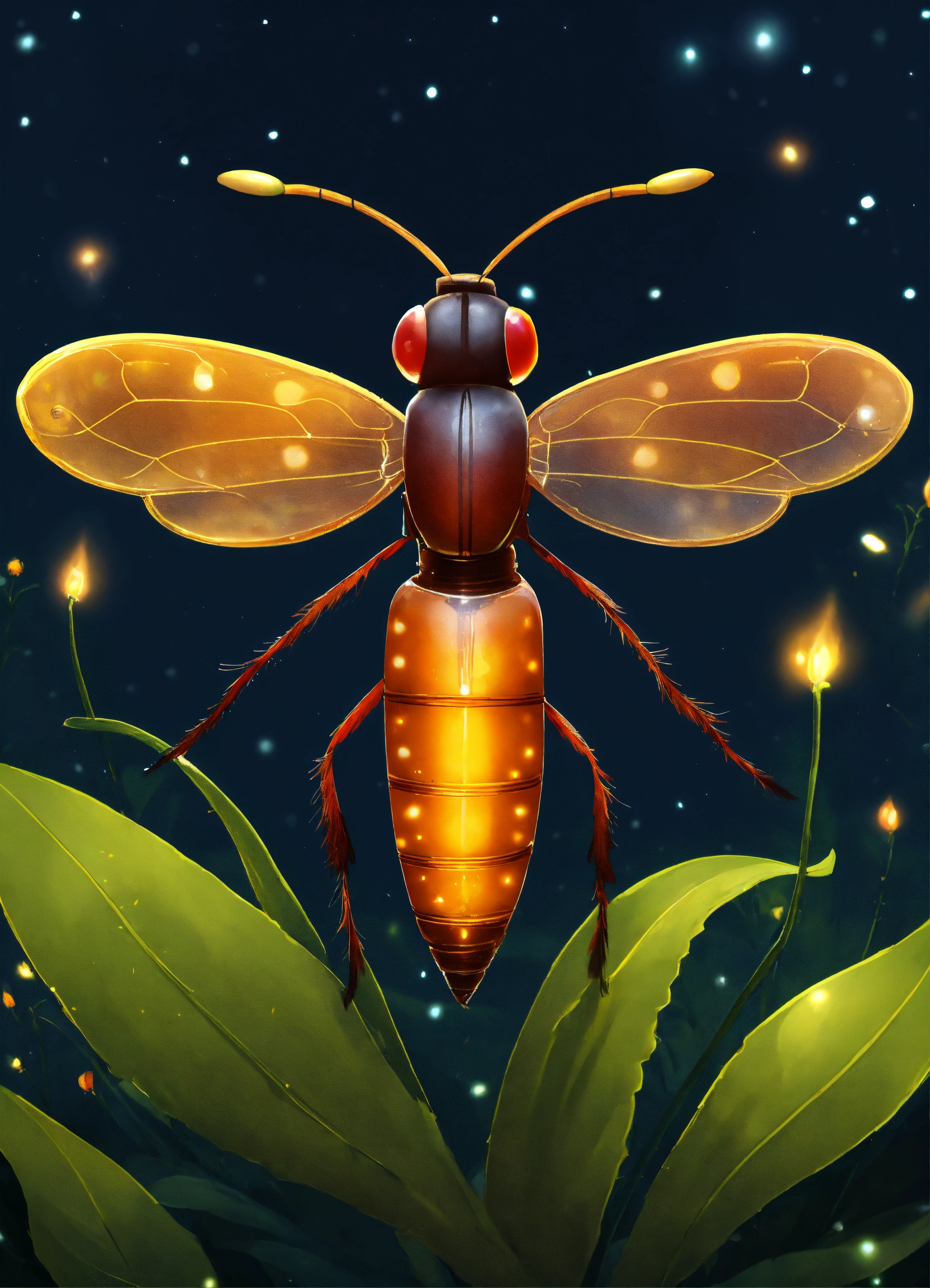 Lexica - Create an image of a firefly.