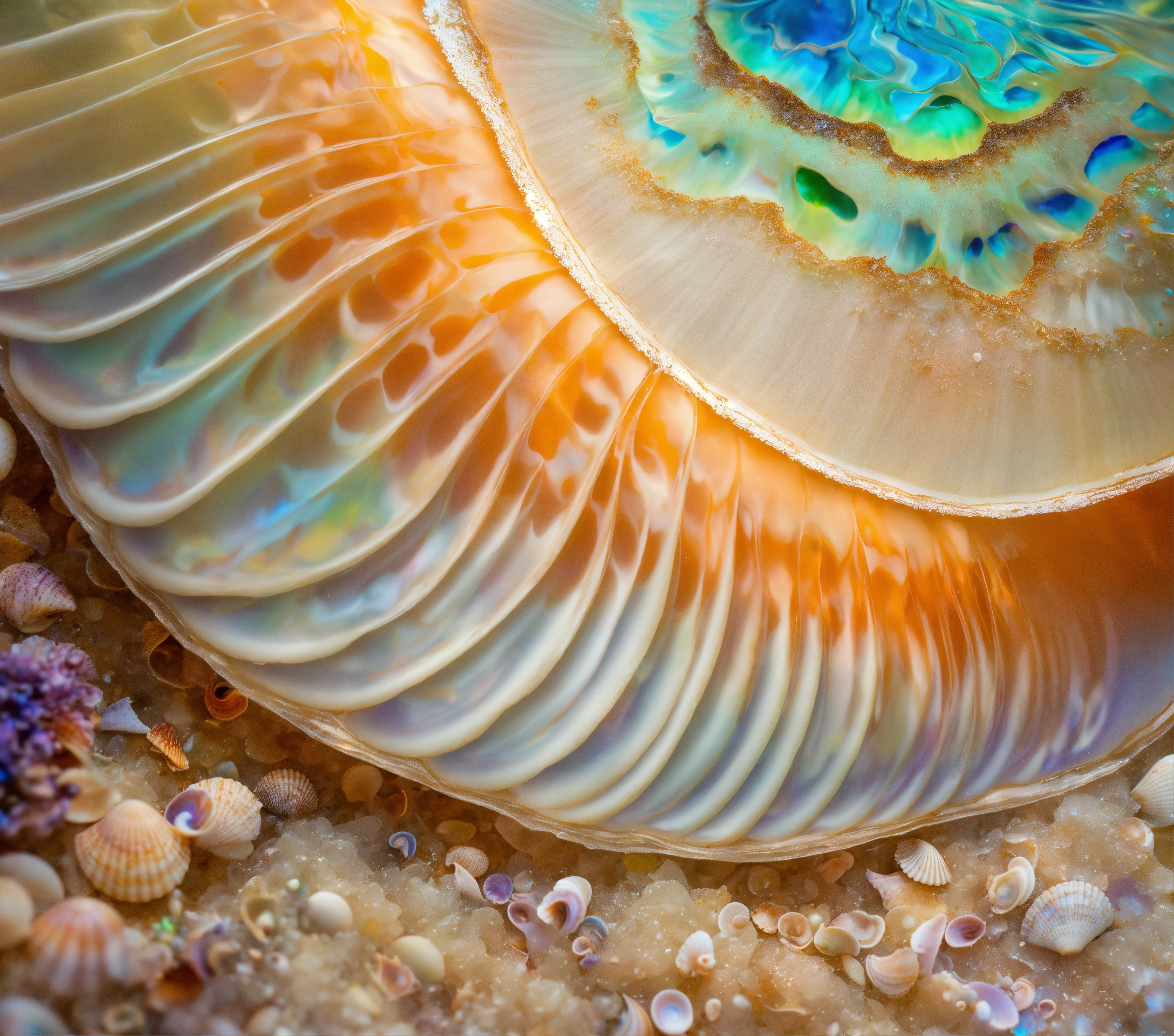 Lexica - Seashells, biomorphism, iridescent, organic, flowing, abstract ...