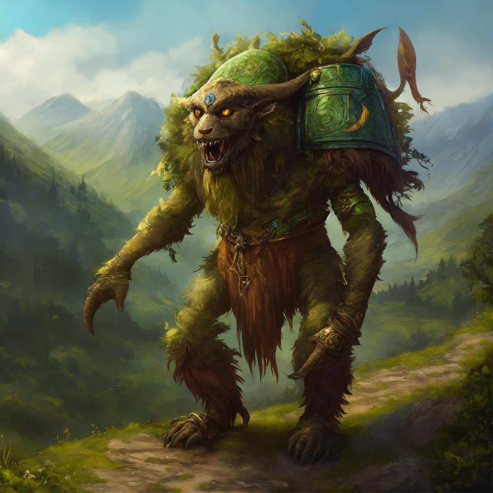 Lexica - A fantasy humanoid creature that roams the hills in the ...
