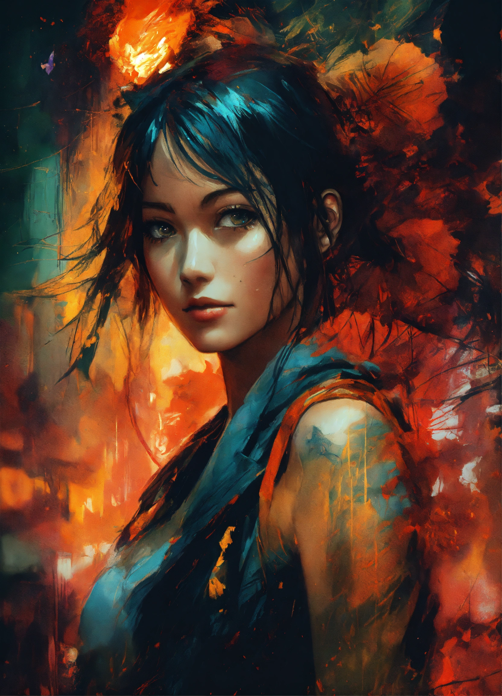 Lexica - A ultra realistic poster of Nami from one piece in the red ...