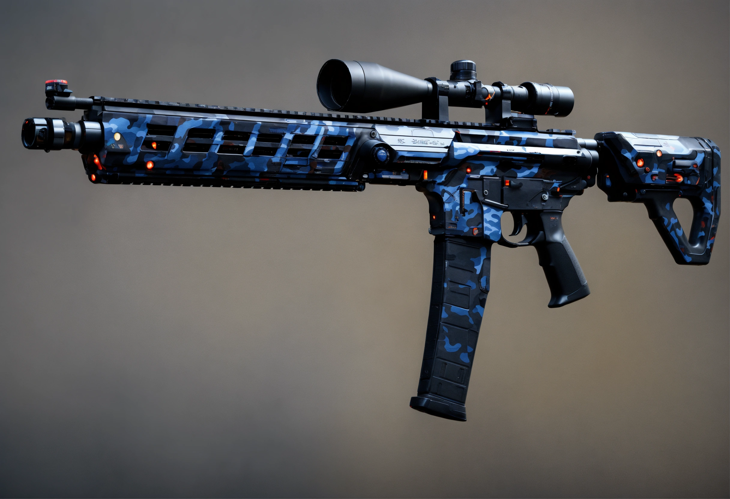 Lexica - Side view of the full image of a black camo sci fi energy ...