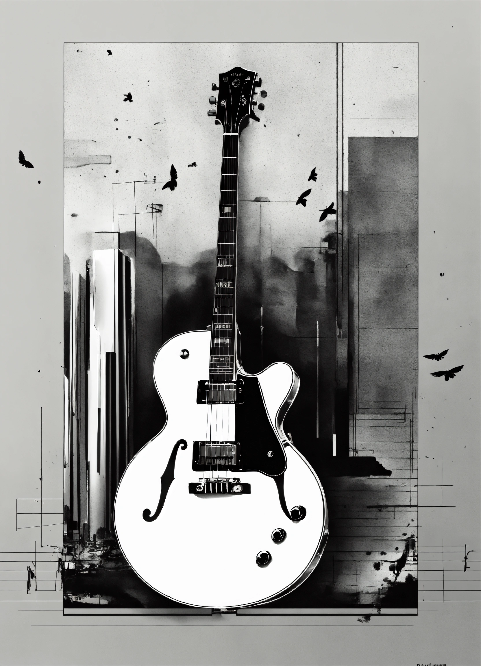 Lexica - Create a minimalistic background for a music picture elemts in ...