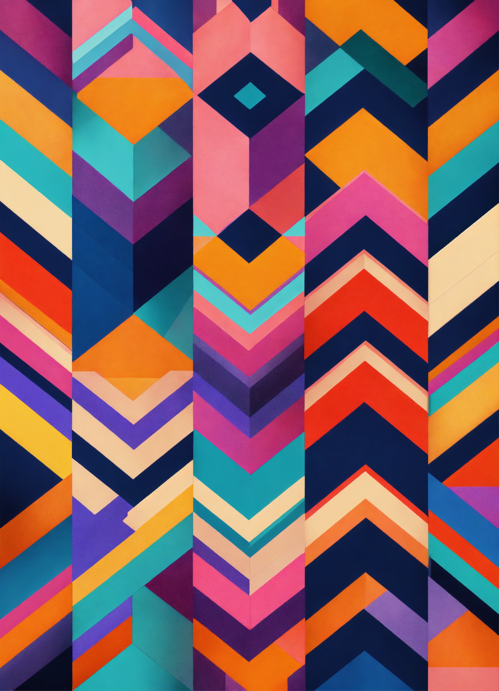Lexica - Geometric abstraction patterns, psychedelic hues, nostalgic ...