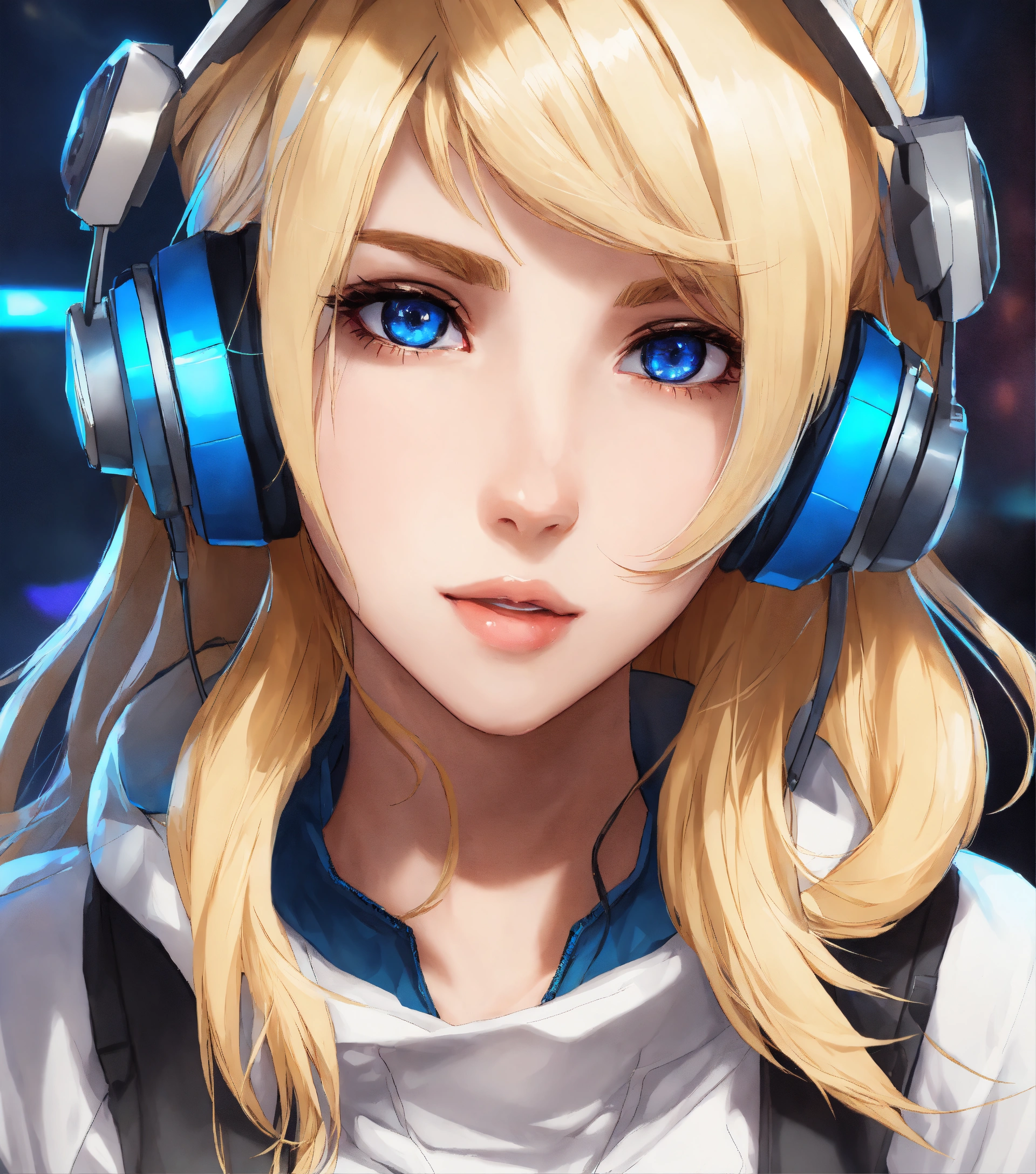 Lexica - Blonde gamer girl with blue eyes . Anime profile picture