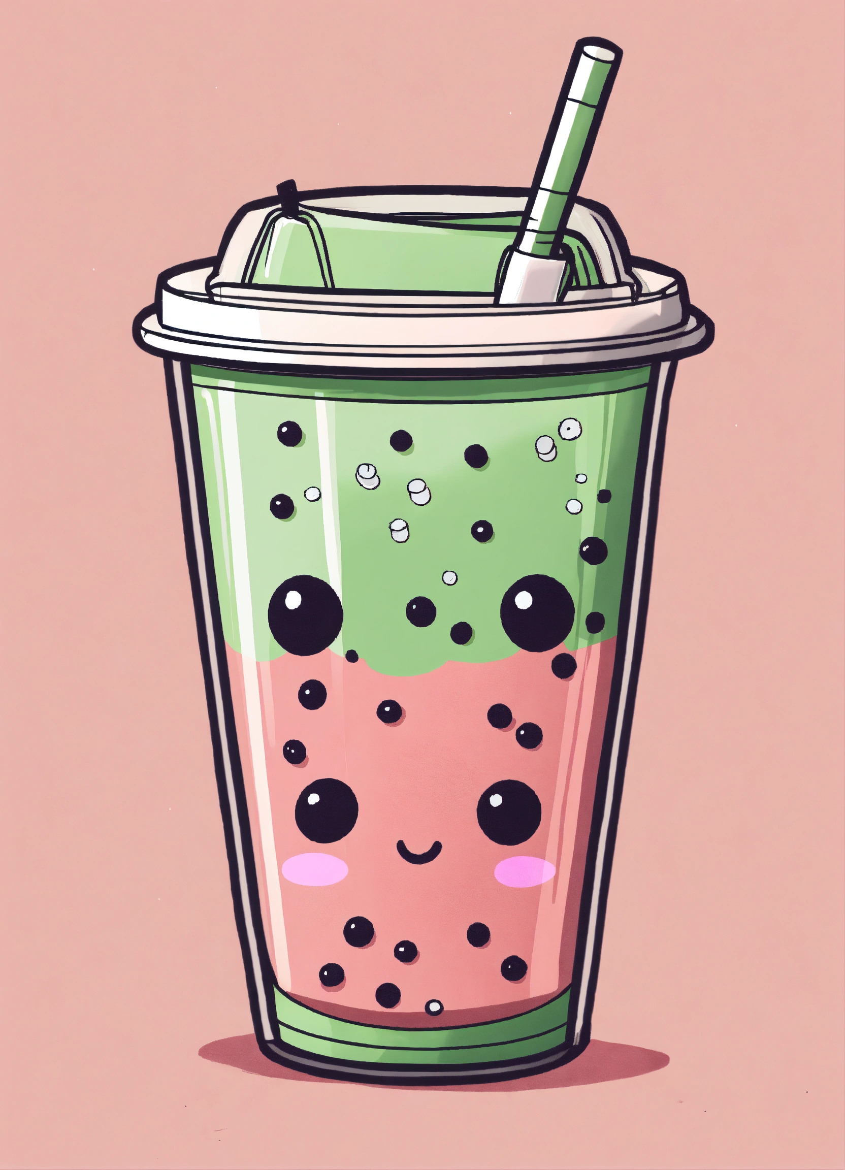 Lexica A cute bubble tea cup kawaii style no colors