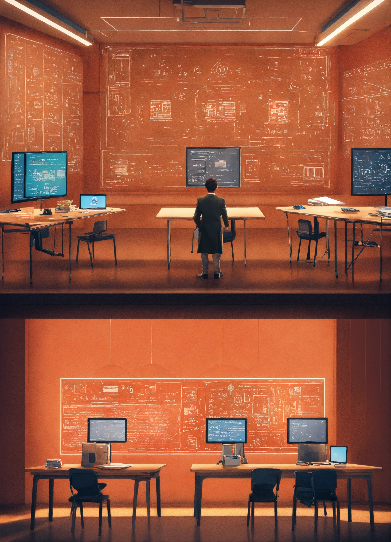 Lexica - A split-screen image representing two contrasting worlds On ...