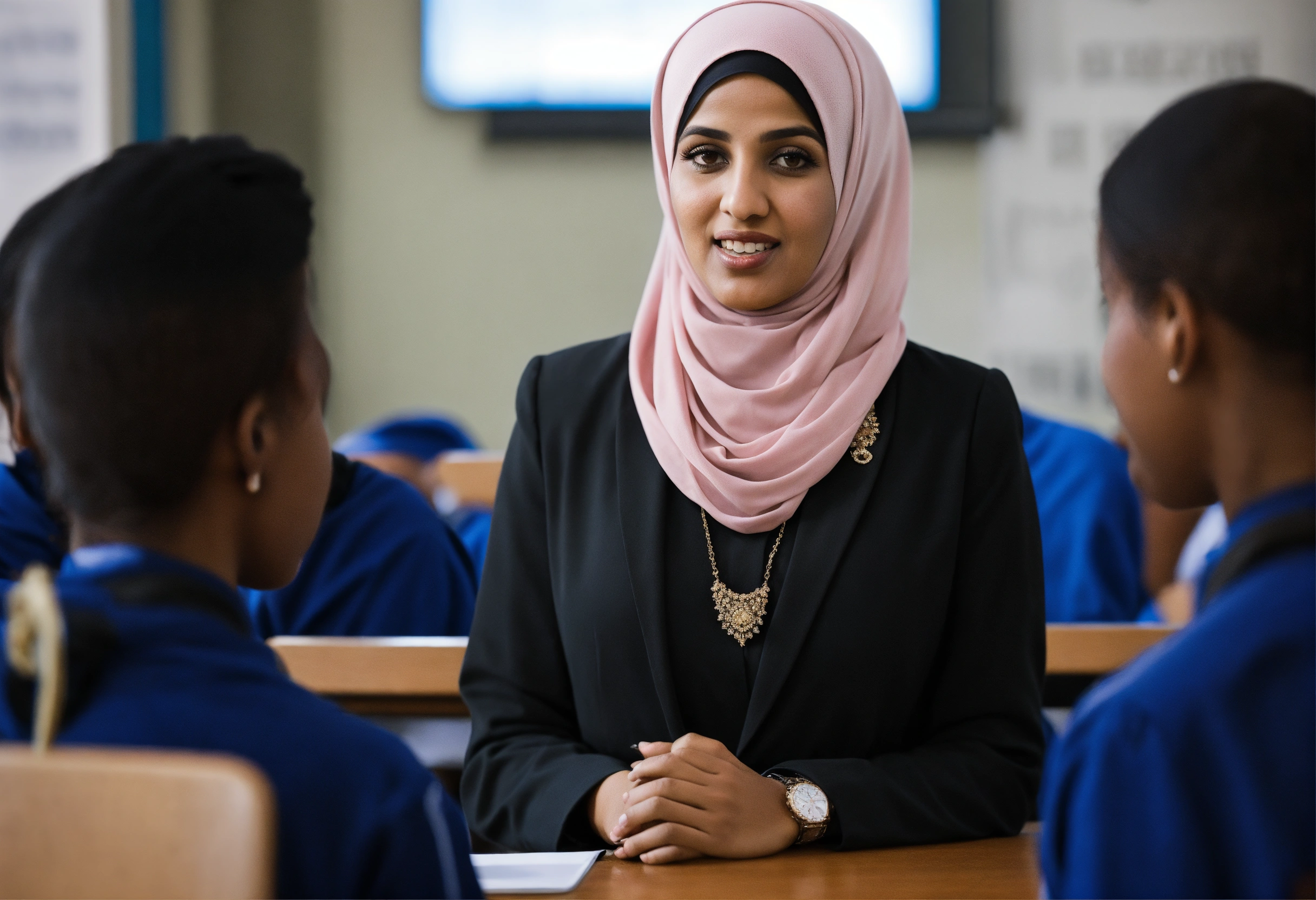 Lexica - A simple portrait of a professional looking Muslim female ...