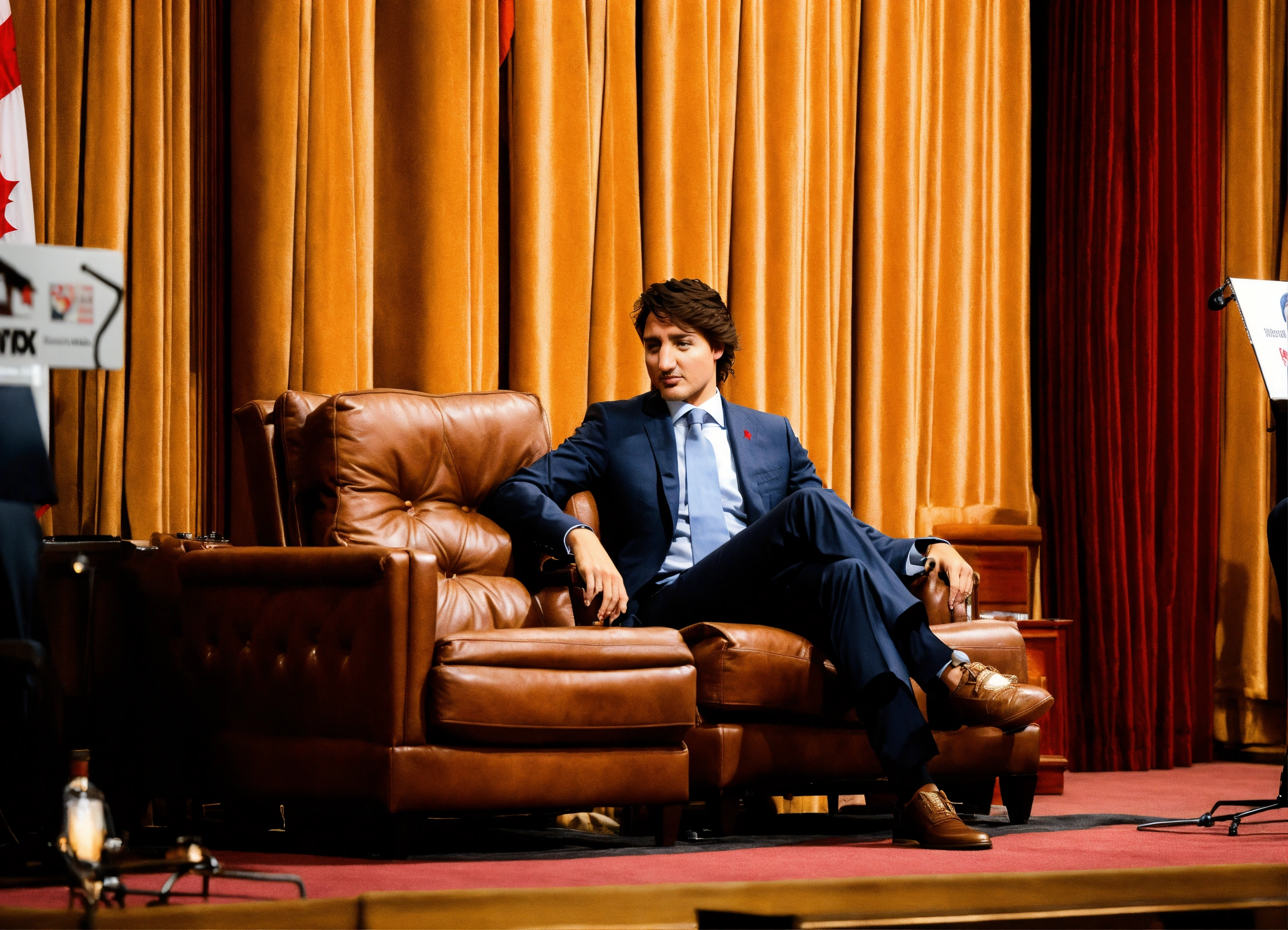 Lexica - JUSTIN TRUDEAU SITTING IN A CHAIR