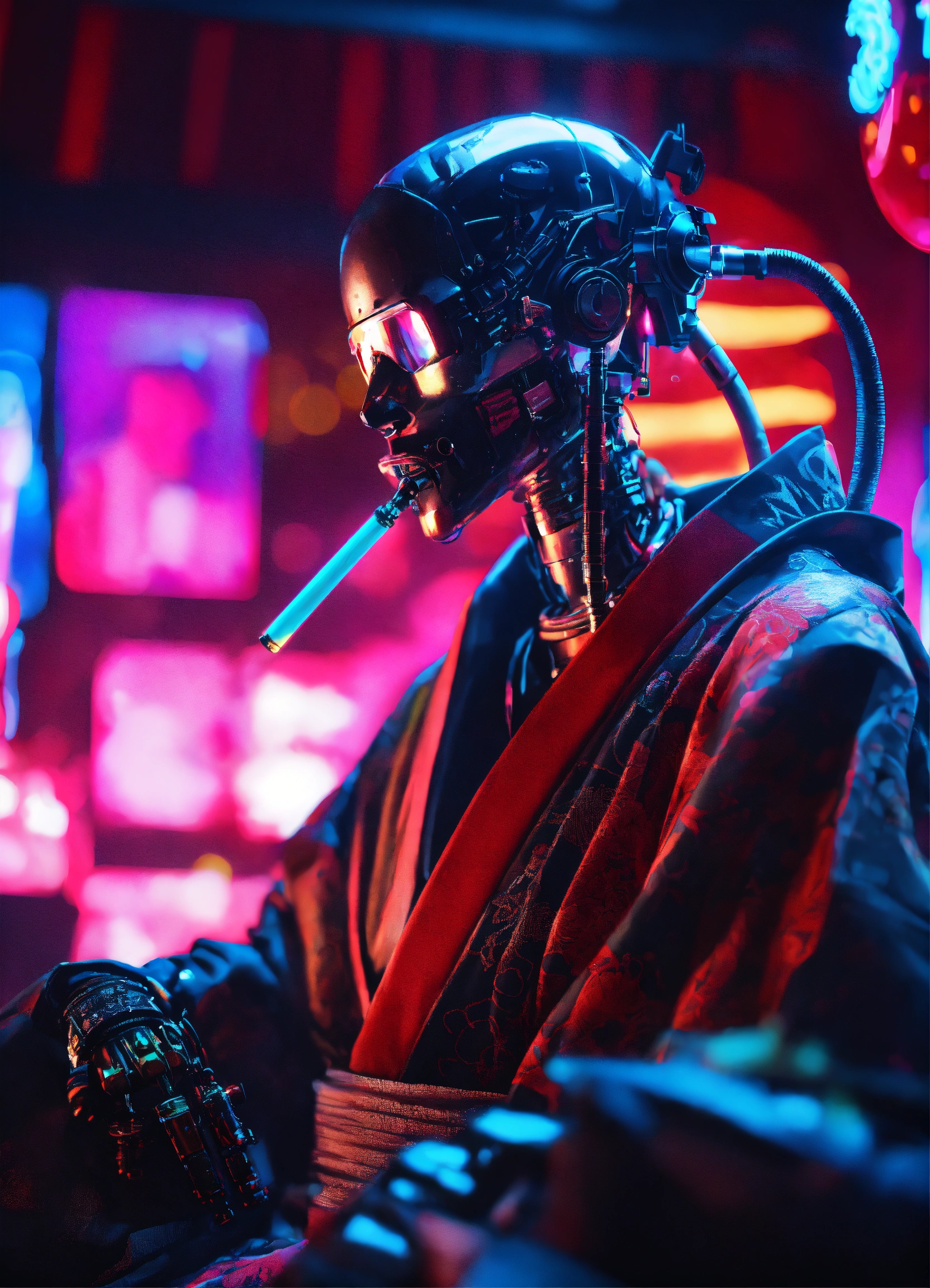 Lexica - Dark aesthetic, a realistic grunge ugly robot cyborg whit ...