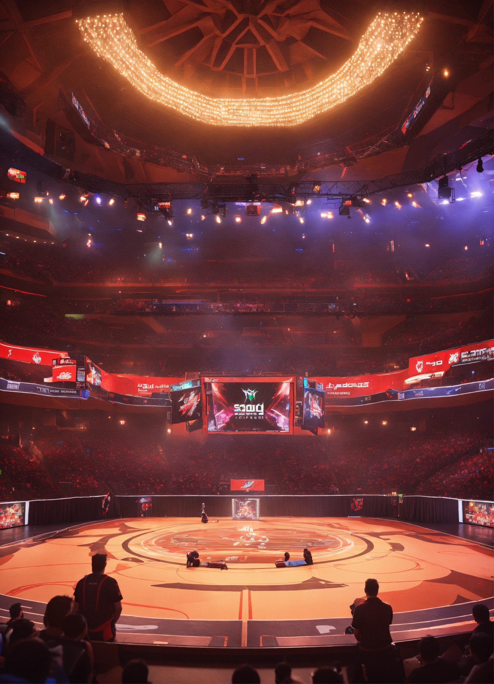 Lexica - Generate an image of a small esports venue's indoor stage ...