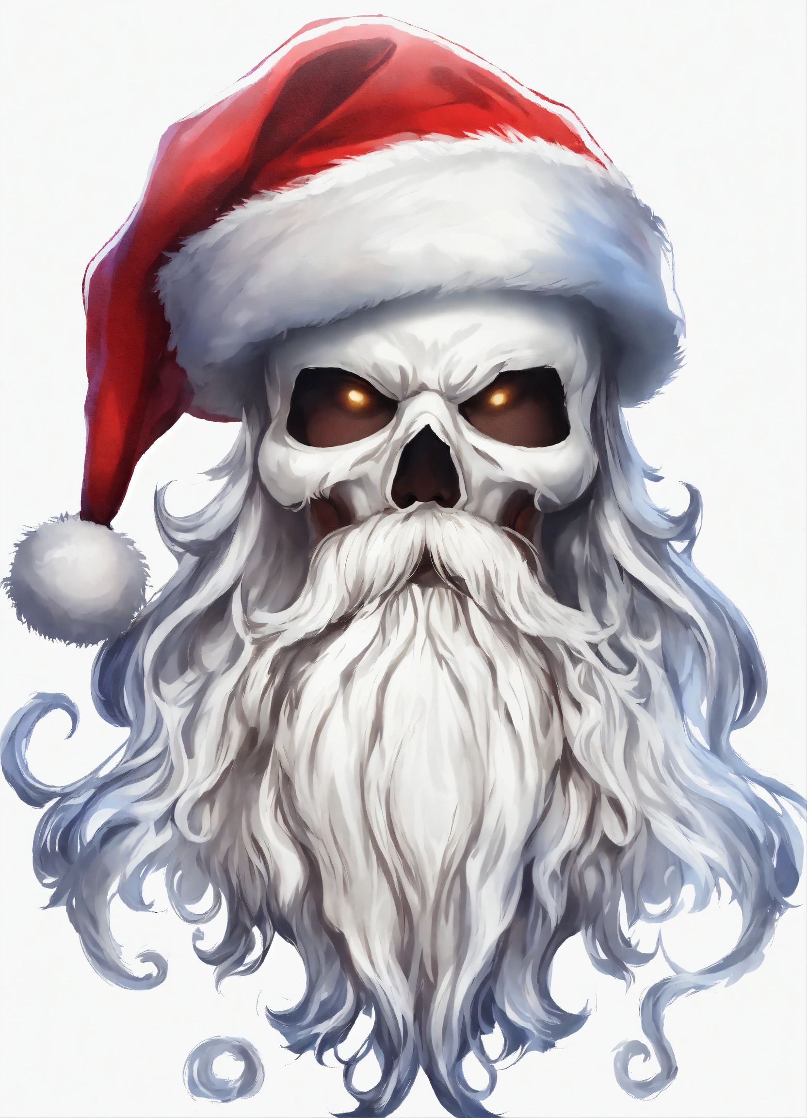 Lexica - Ghost with Santa hat png white background