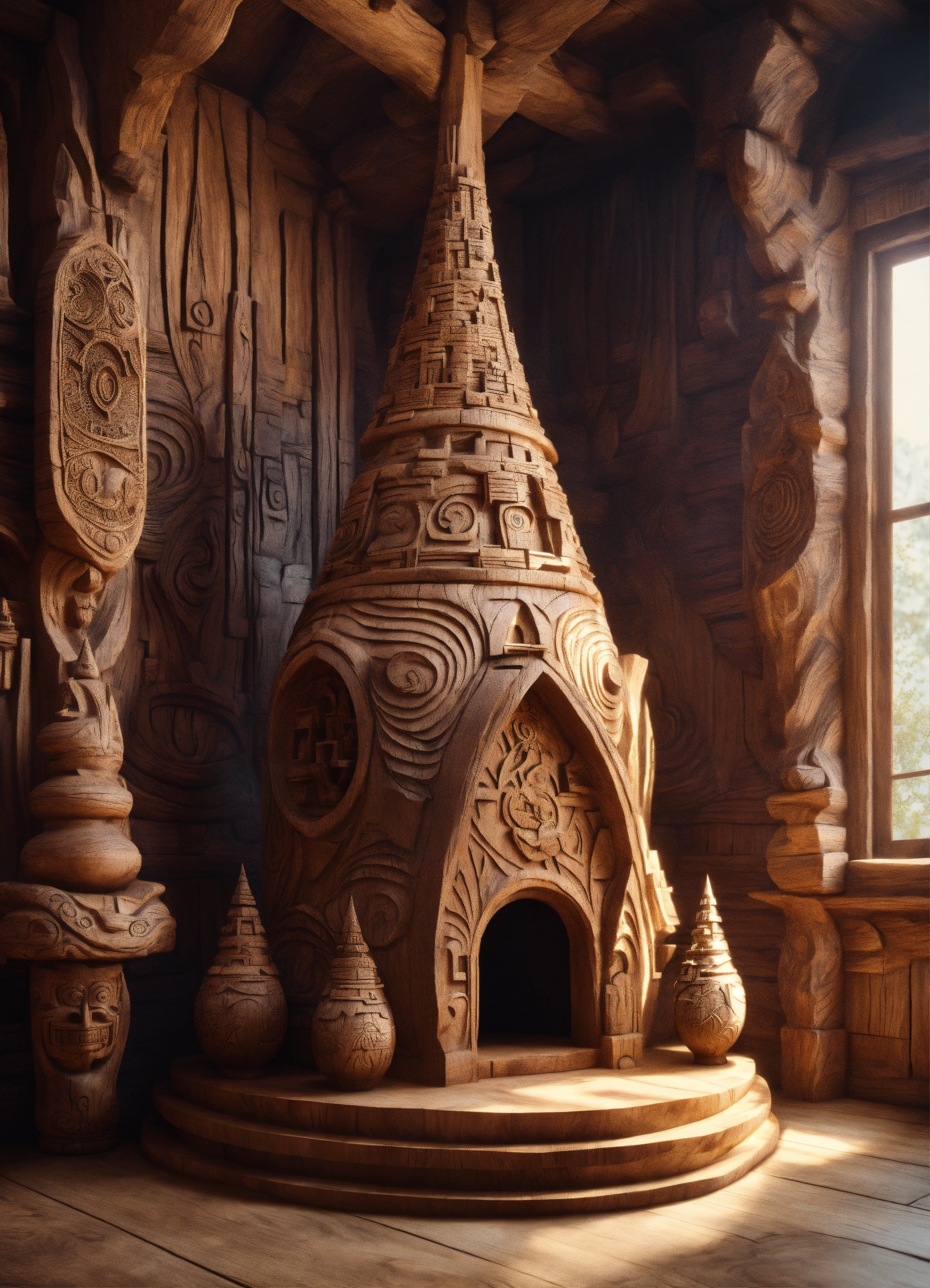 Lexica - An ancient style spiritual gnome inspired house simple wooden ...