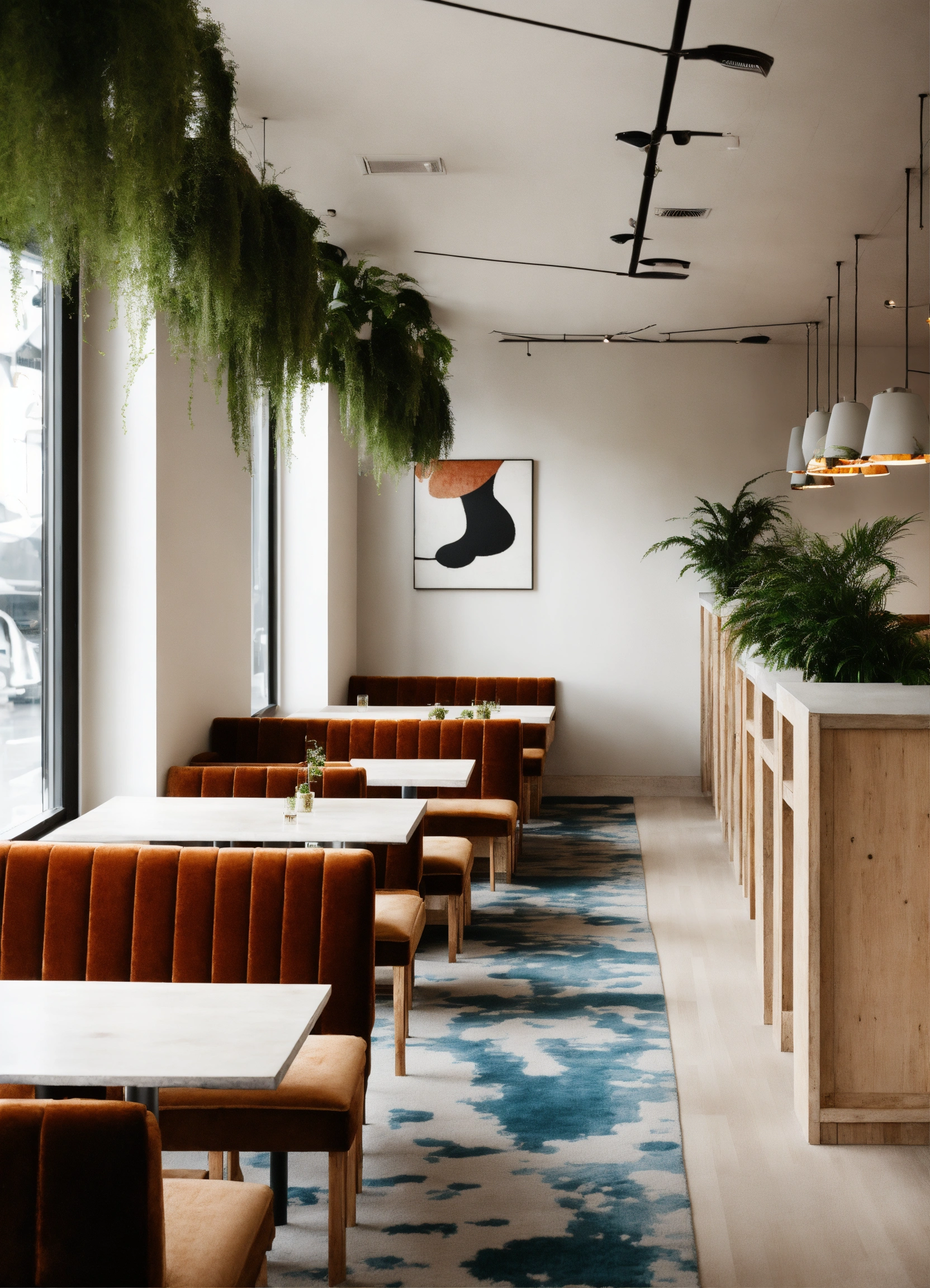 Lexica - Restaurant market, restaurant, minimalism, white interior ...