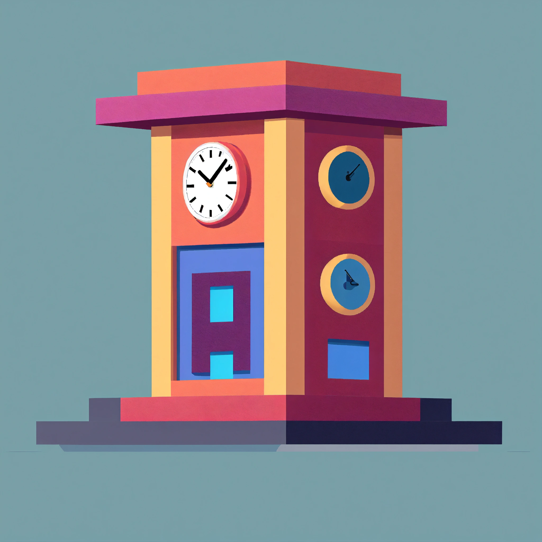 Lexica - Generate a slack app icon that is a watch tower with flat ...