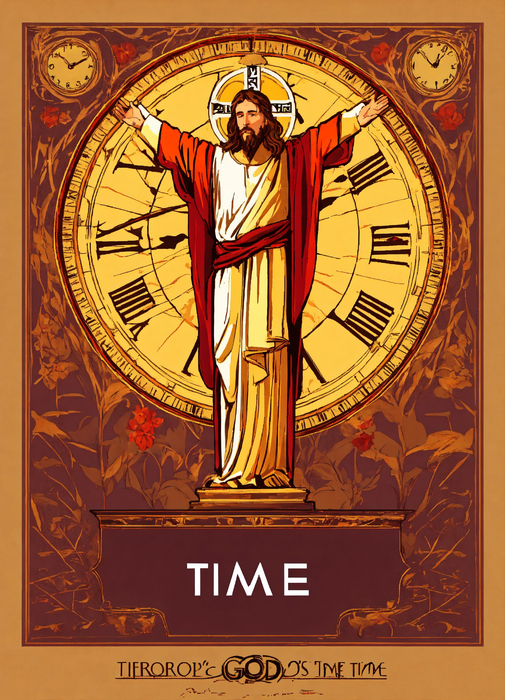 Lexica - Therefore, God's time, Kairós, Christian, Jesus Christ, vector