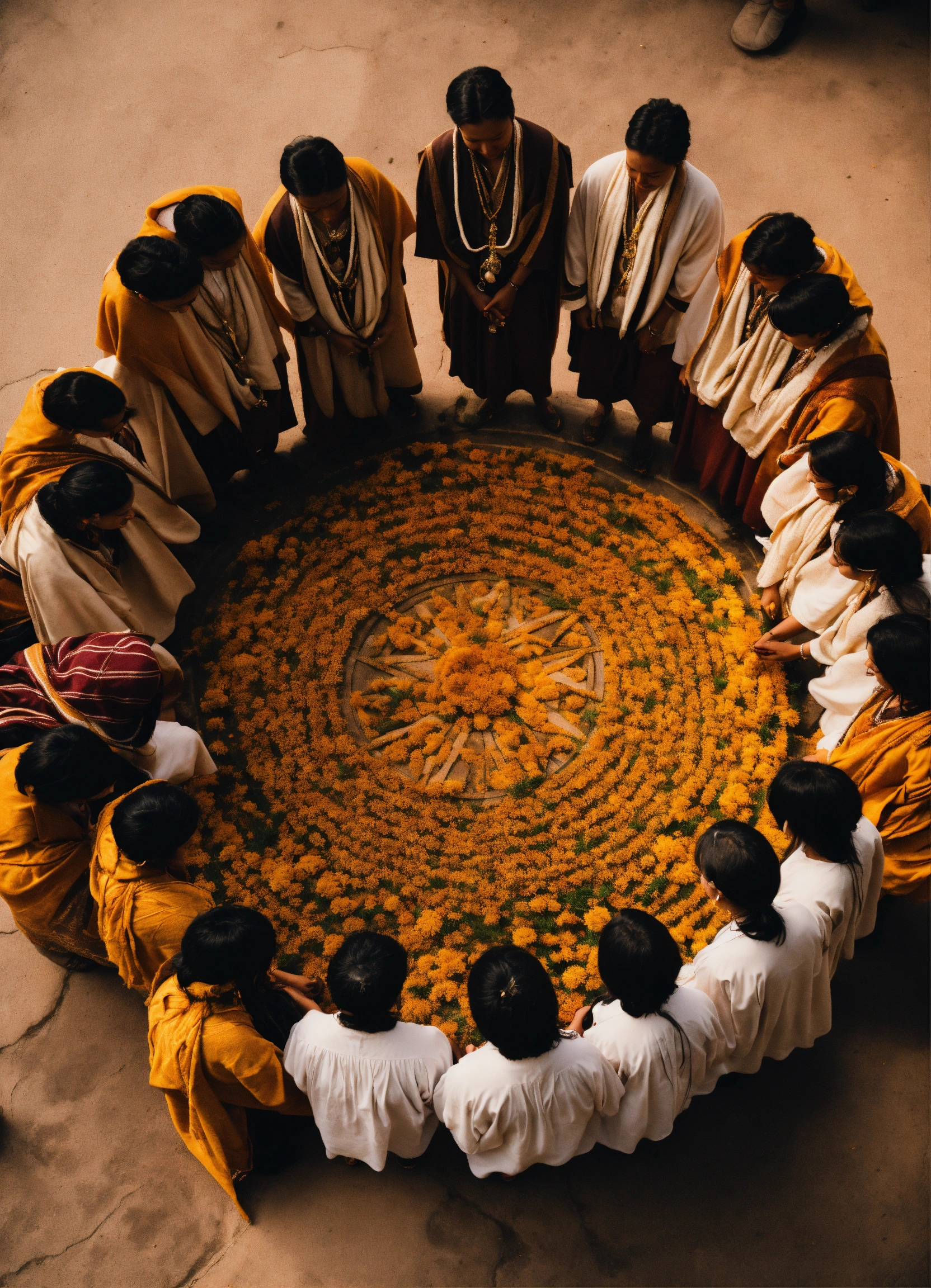 Lexica - Group of people in a circle performing ritual