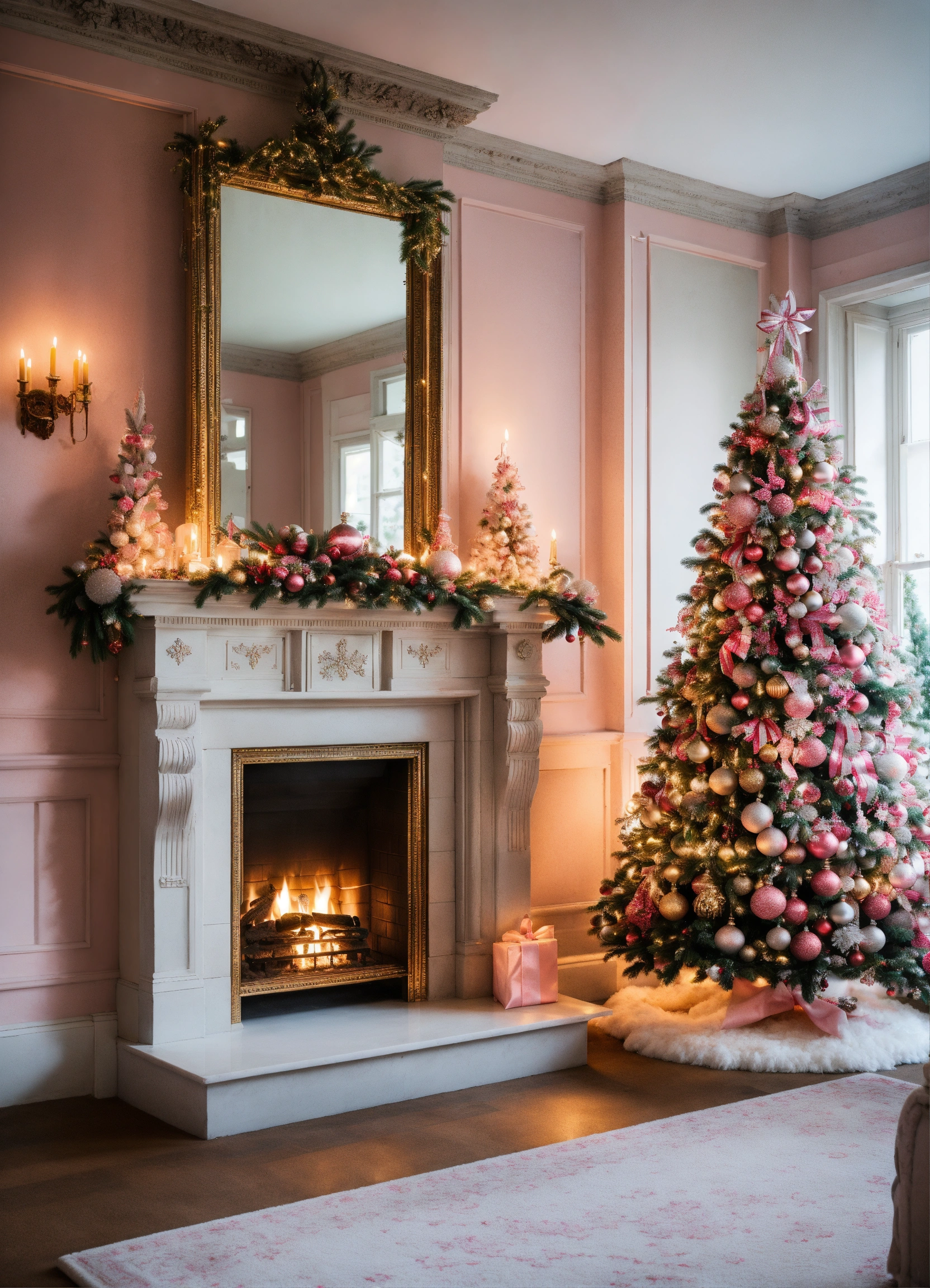 Lexica - Luxury house and gardens adorned with all garlands, a grand ...