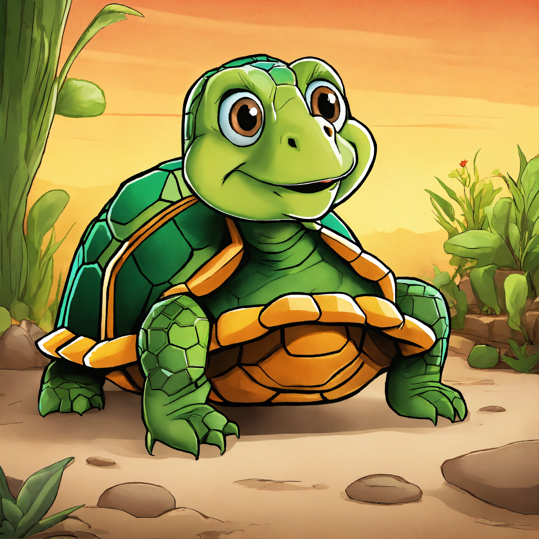 Lexica - Terry the tortoise cartoon