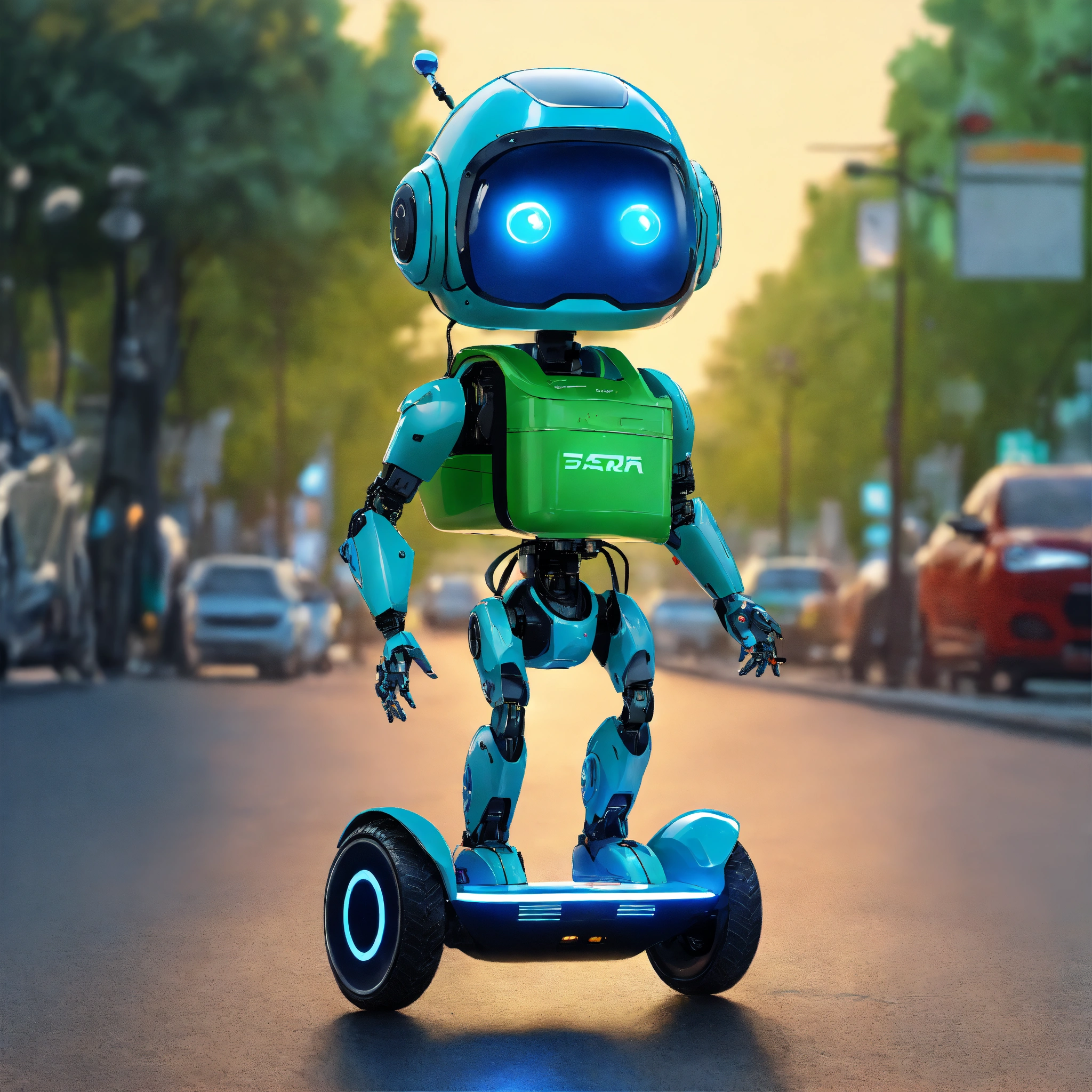 Lexica - A passionate male robot riding on Hoverboard, realistic man ...
