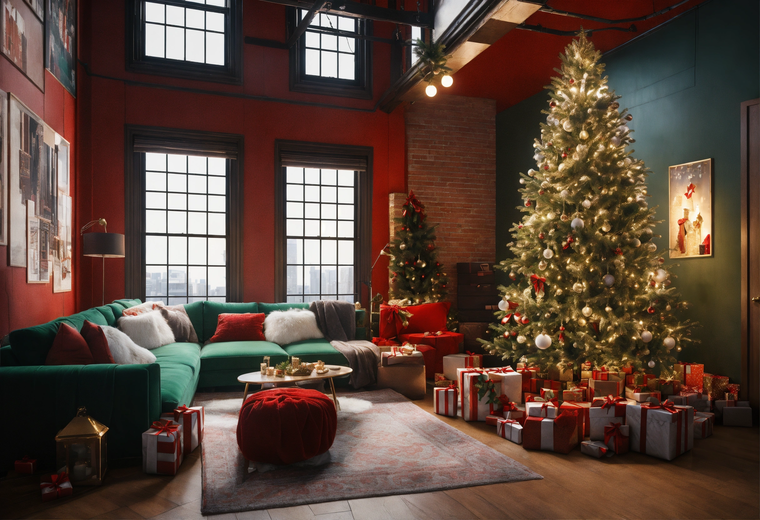 Lexica - A 90s Home Alone inspired interior design, a city loft in ...