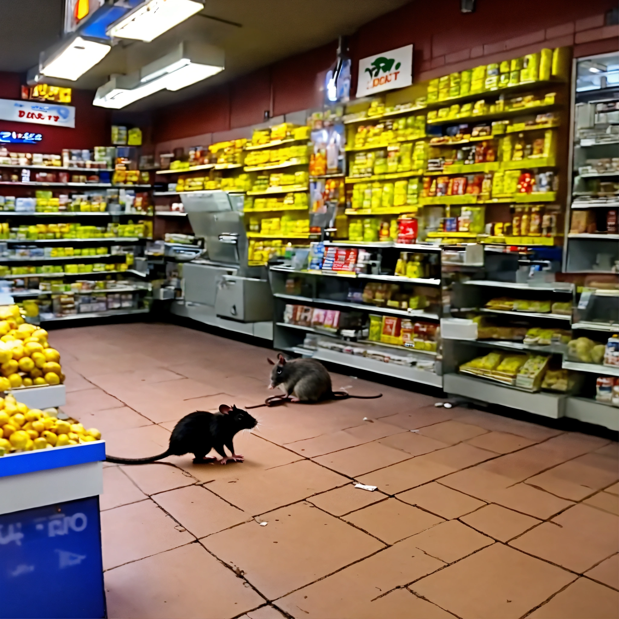 Lexica - Human like rat robbing store cctv recording