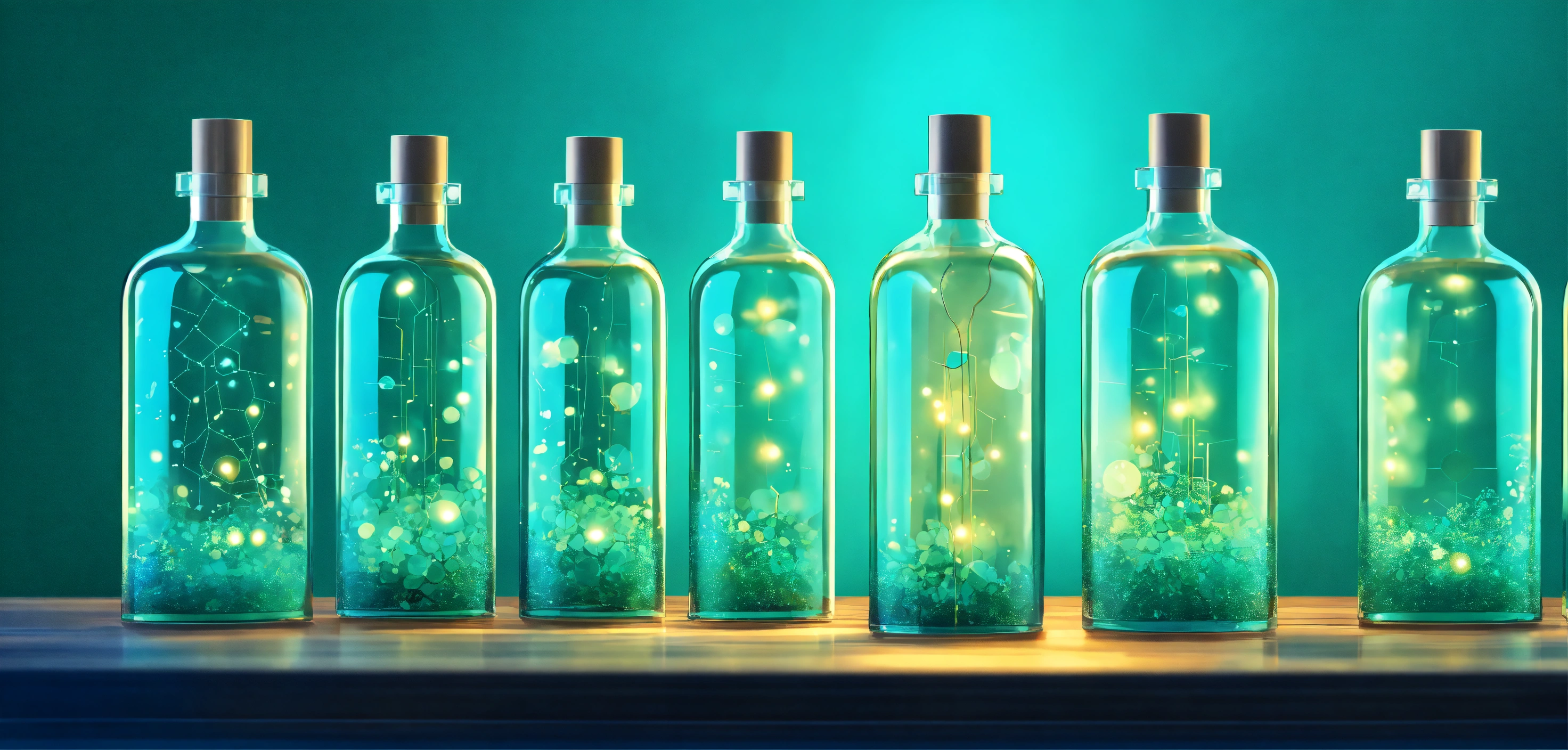 Lexica Illustration of a shining information networks inside