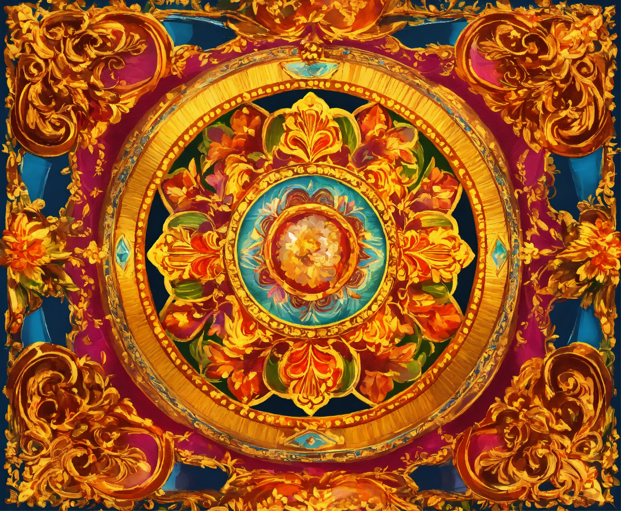 Lexica - Ornate religious backdrop and a colorful bright beautiful ...