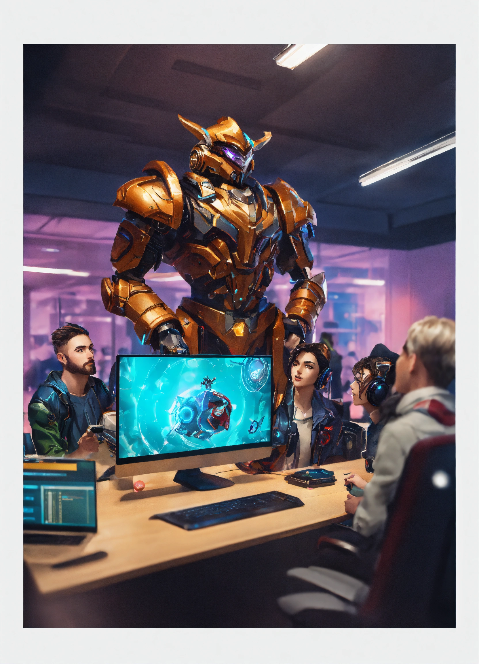 Lexica - Wide angle Environmental shot of AI Augmented Human ...