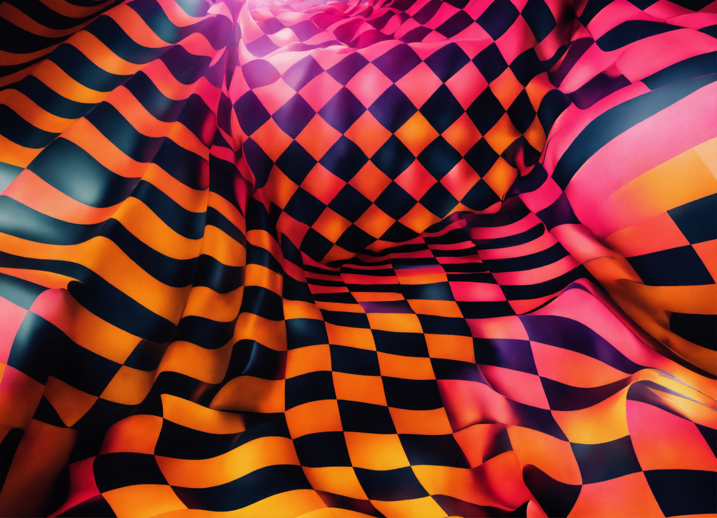 Lexica - Pink and orange large checkerboard pattern background graphic ...