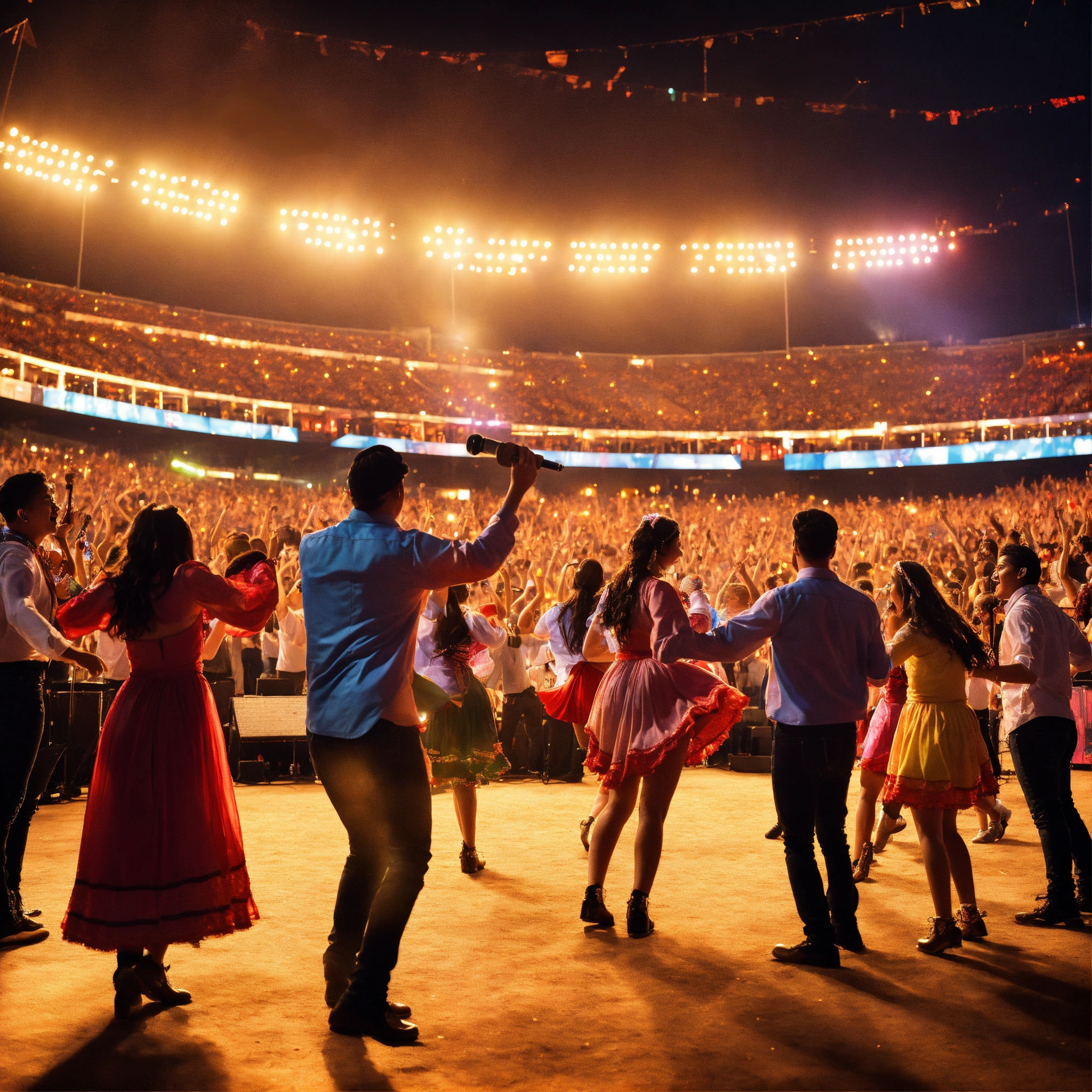 Lexica - A ranchera music concert whit a big soundband is taking place ...